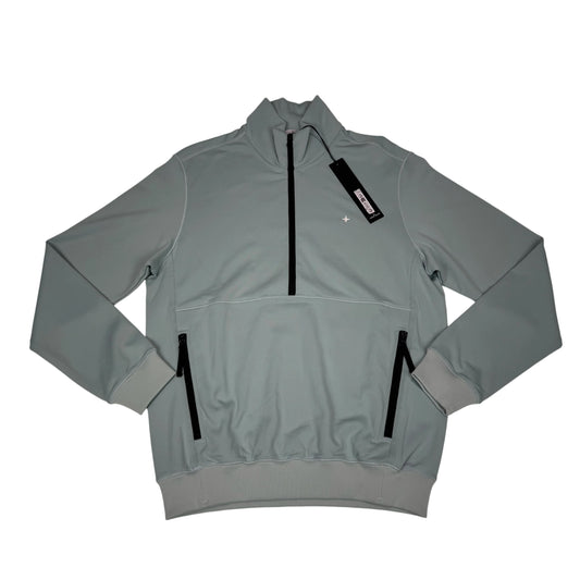 Stone Island Grey Marina Logo Half Zip Jacket