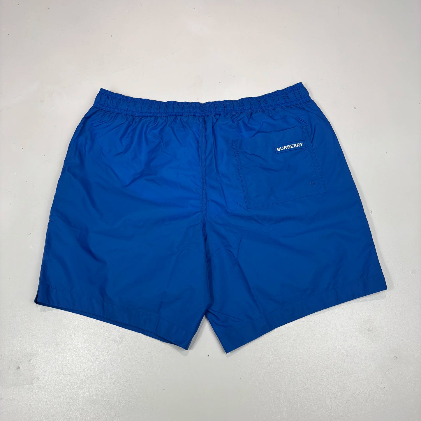 Burberry Spell Out Logo Swim Shorts Blue