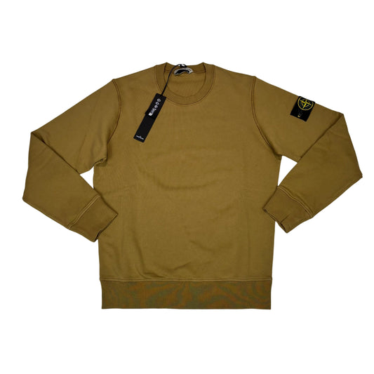 Stone Island Brown Compass Patch Crewneck Jumper
