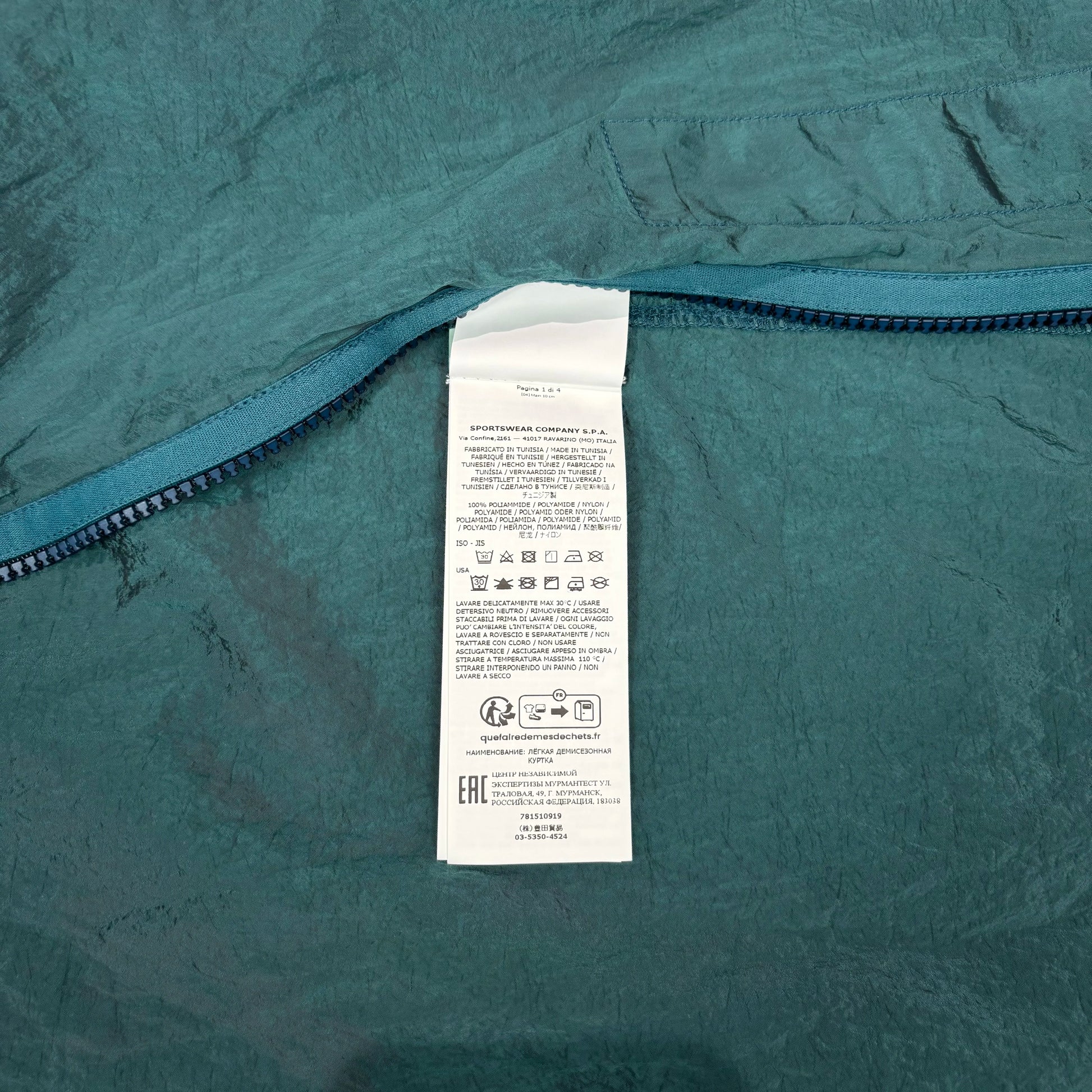 Stone Island Green Zip-up Nylon Metal Jacket Jacket