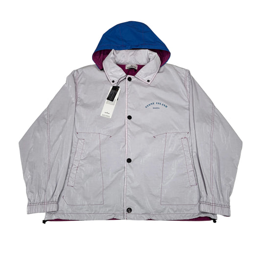 Stone Island Rip Stop Prismatico Marina Logo Spell Out Jacket