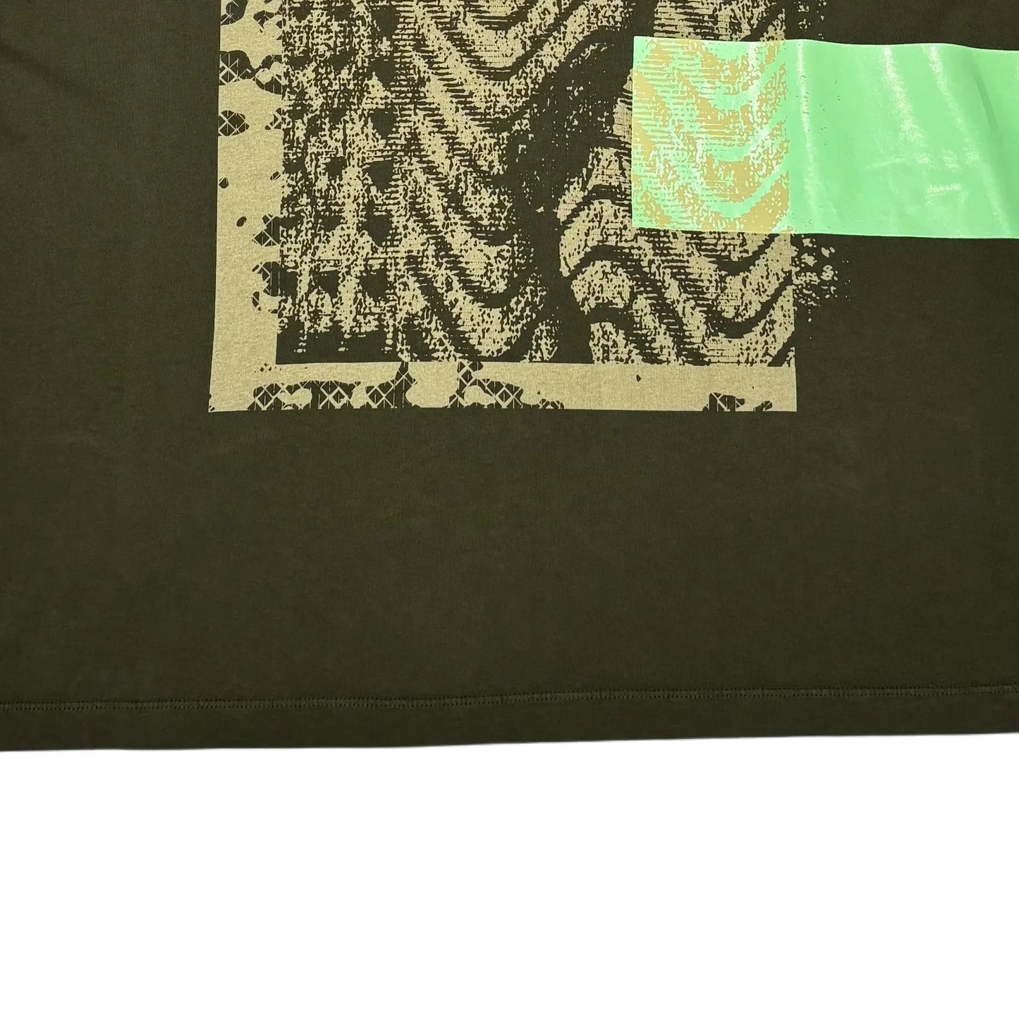 Stone Island Green Logo Print Design Tshirt