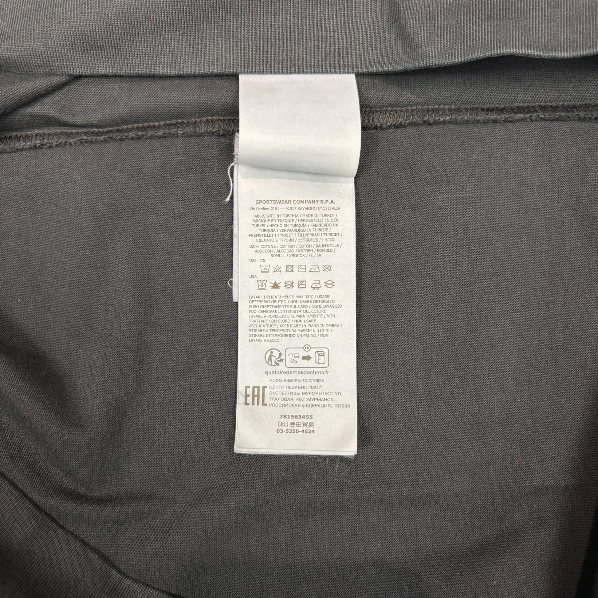Stone Island Black Embroidered Logo Crew Neck Jumper