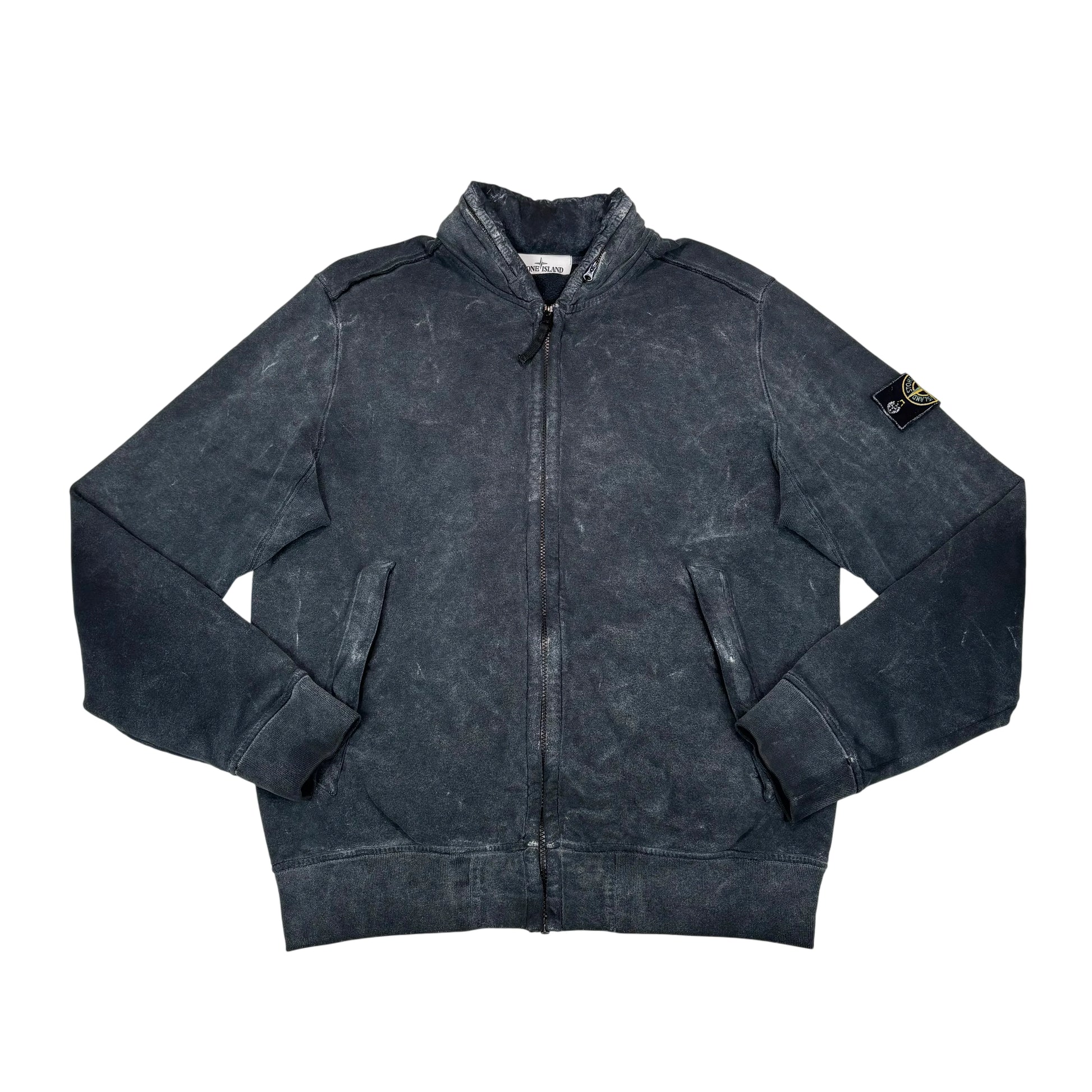 Stone Island Black Frost Badge with Hidden Hood Jacket