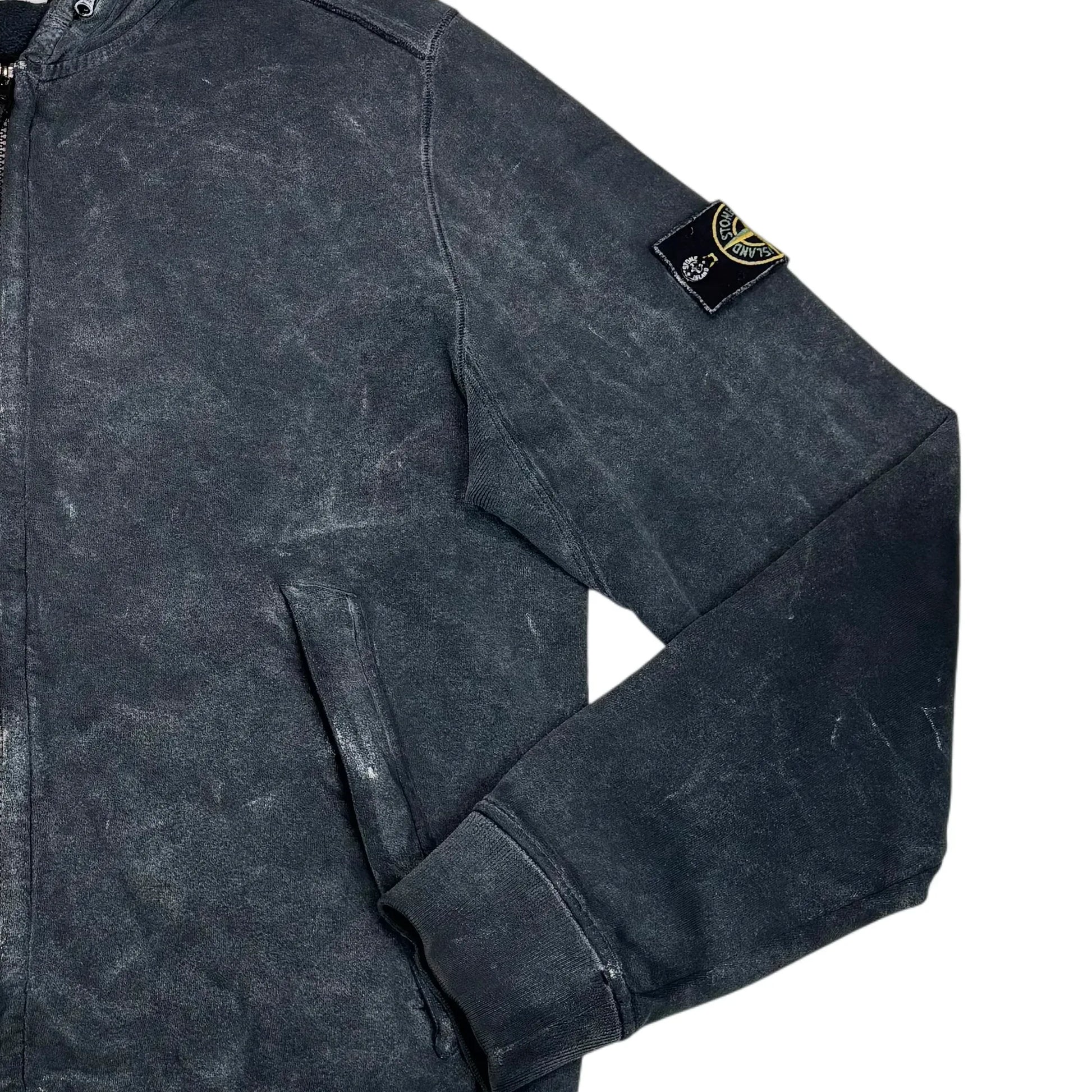 Stone Island Black Frost Badge with Hidden Hood Jacket