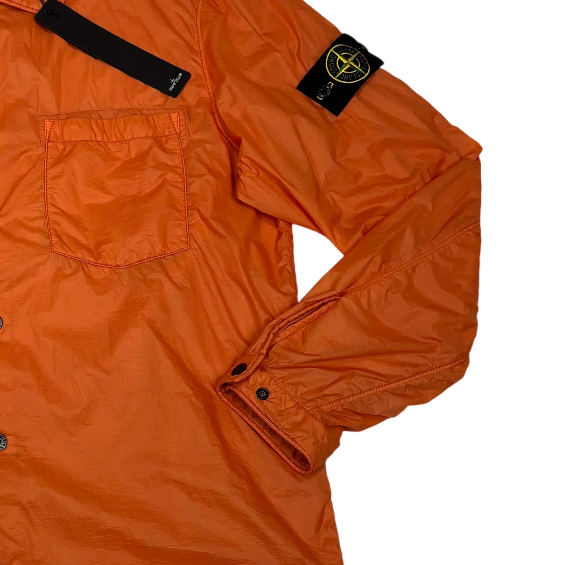 Stone Island Orange Compass Patch Overshirt Jacket