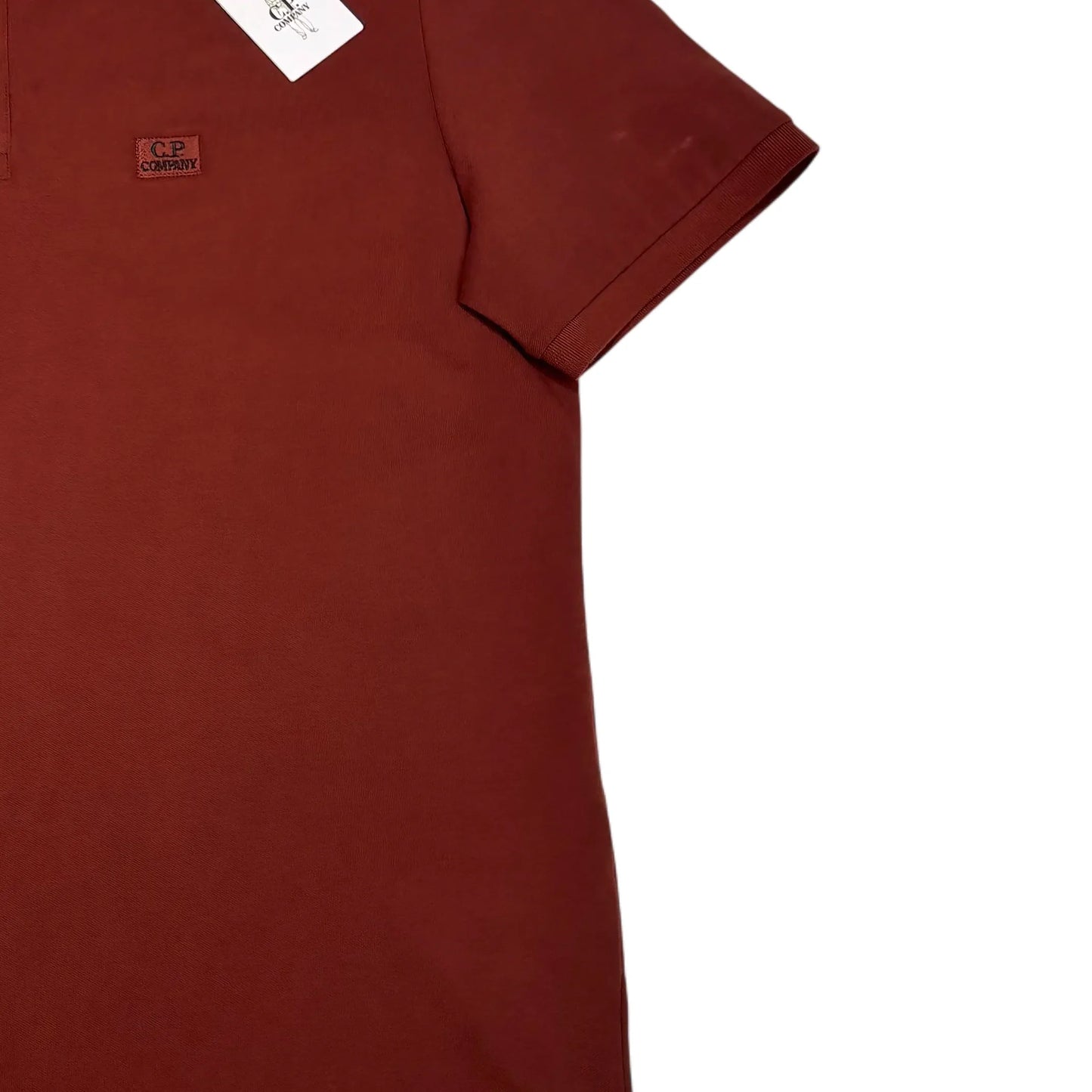 C.p. Company Brown Box Logo Polo Shirt