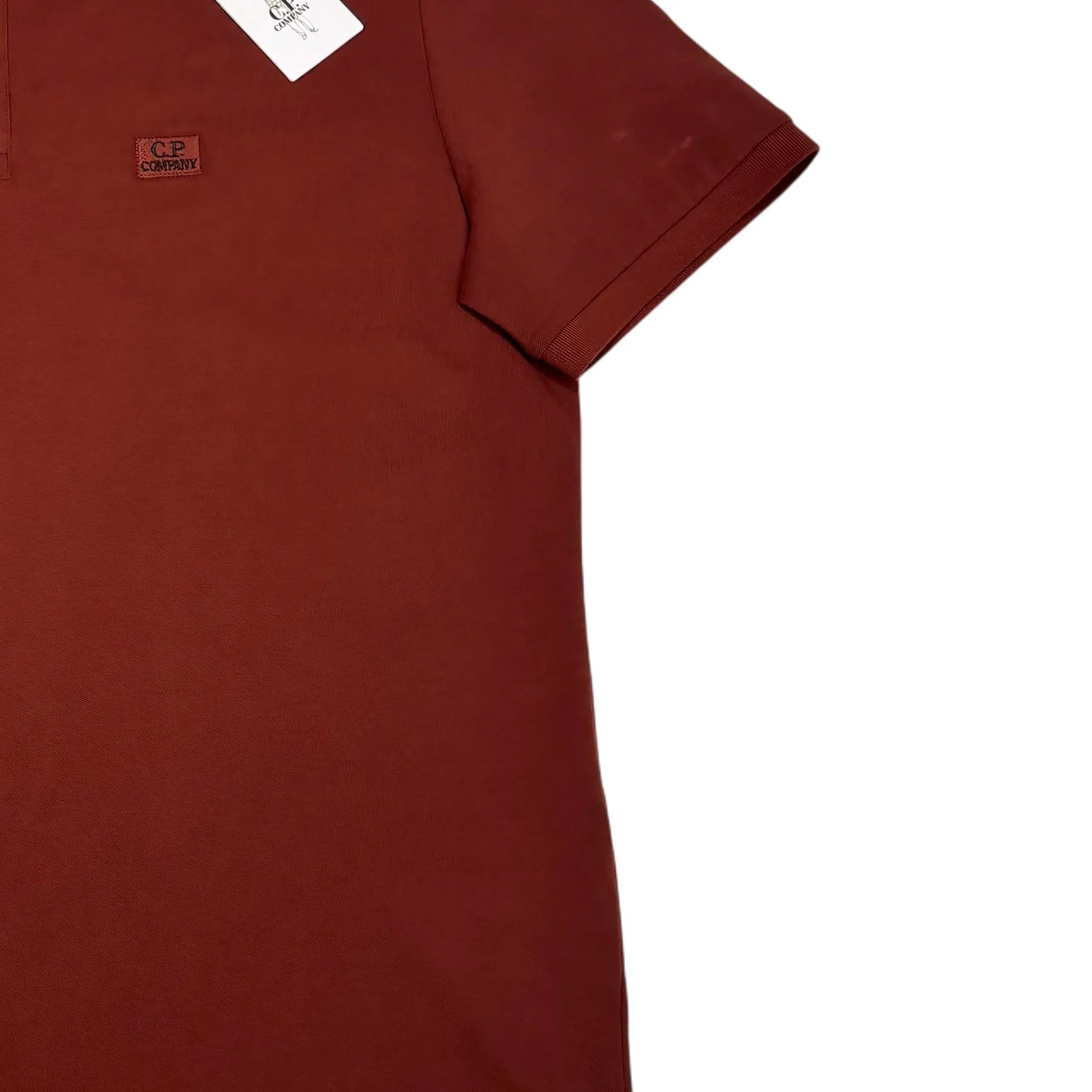 C.p. Company Brown Box Logo Polo Shirt