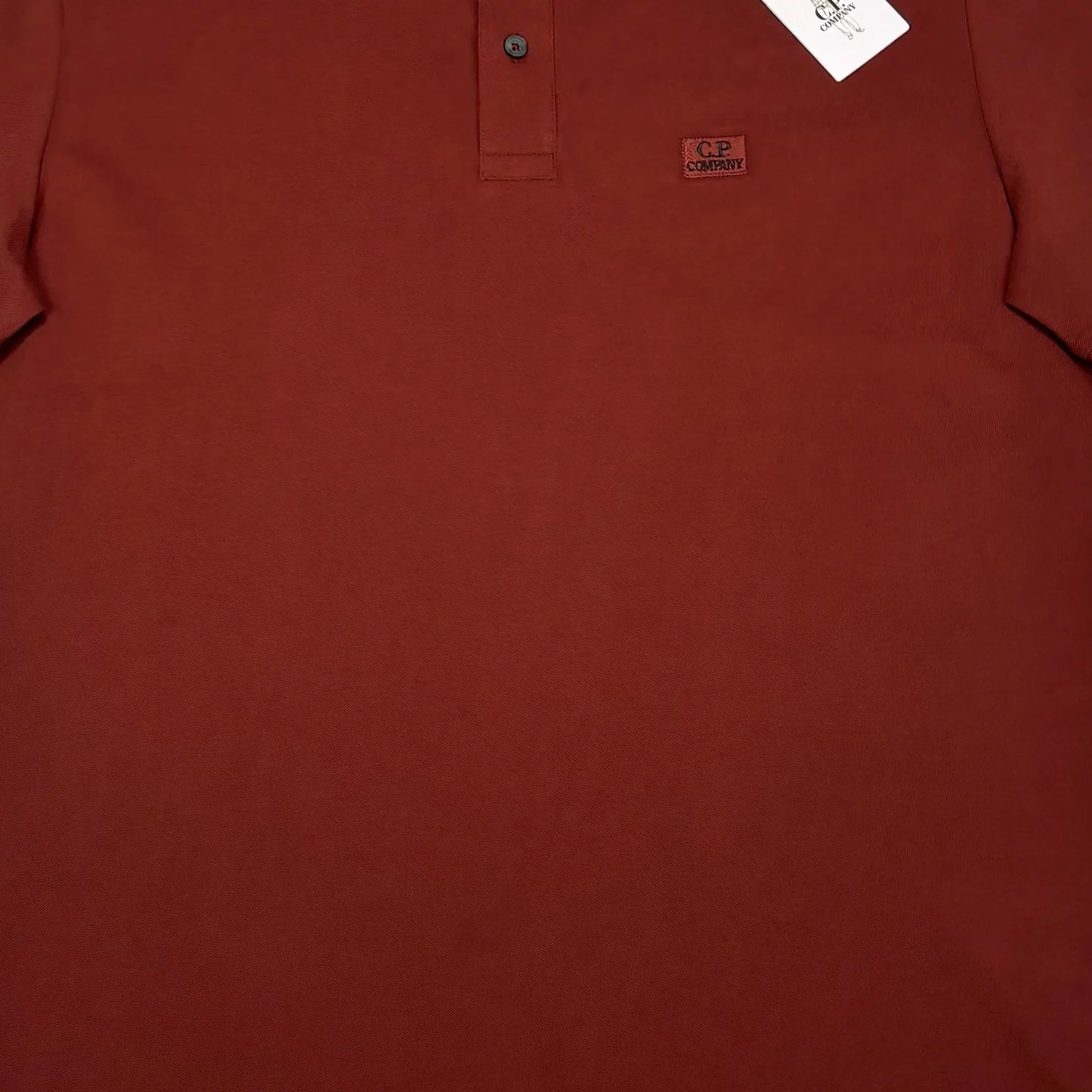 C.p. Company Brown Box Logo Polo Shirt