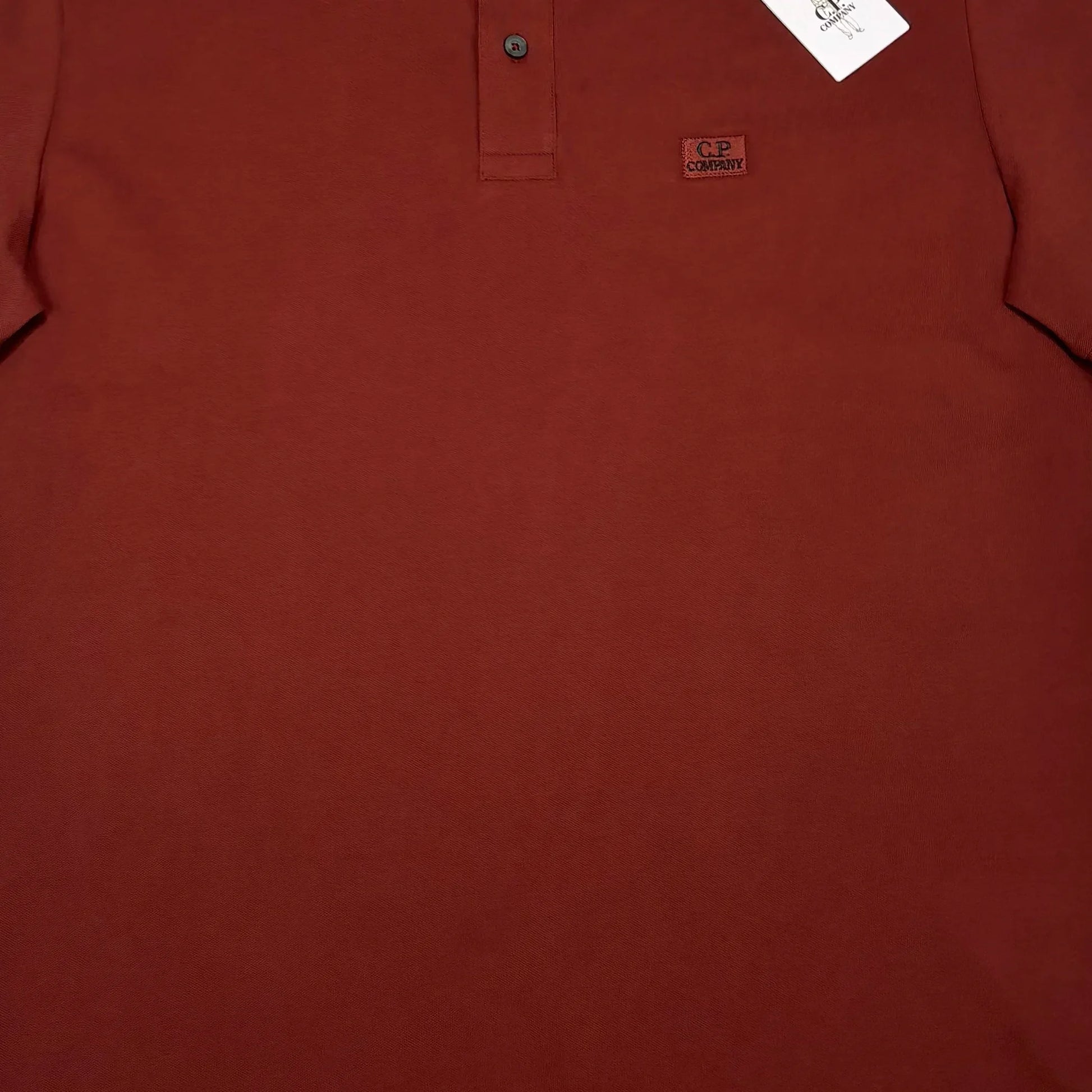 C.p. Company Brown Box Logo Polo Shirt