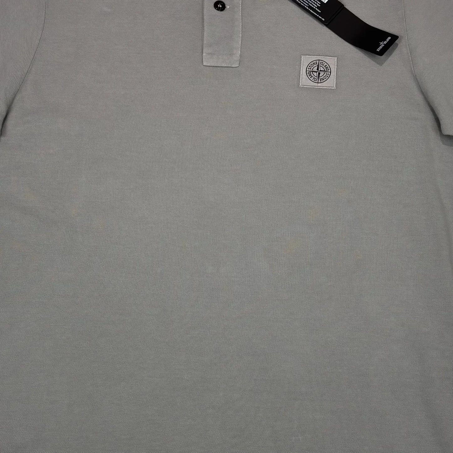 Stone Island Gray Patch Logo Polo Shirt