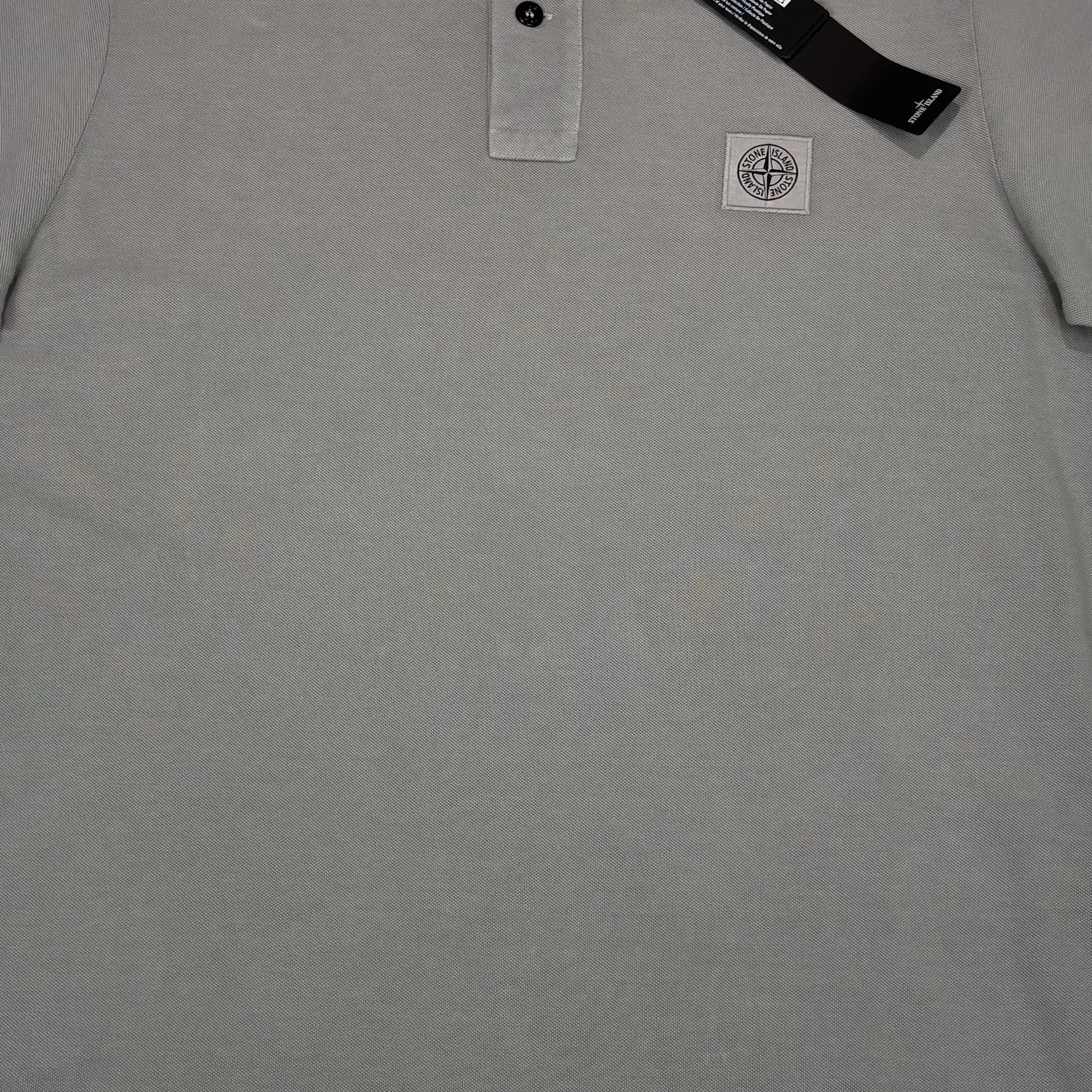 Stone Island Gray Patch Logo Polo Shirt