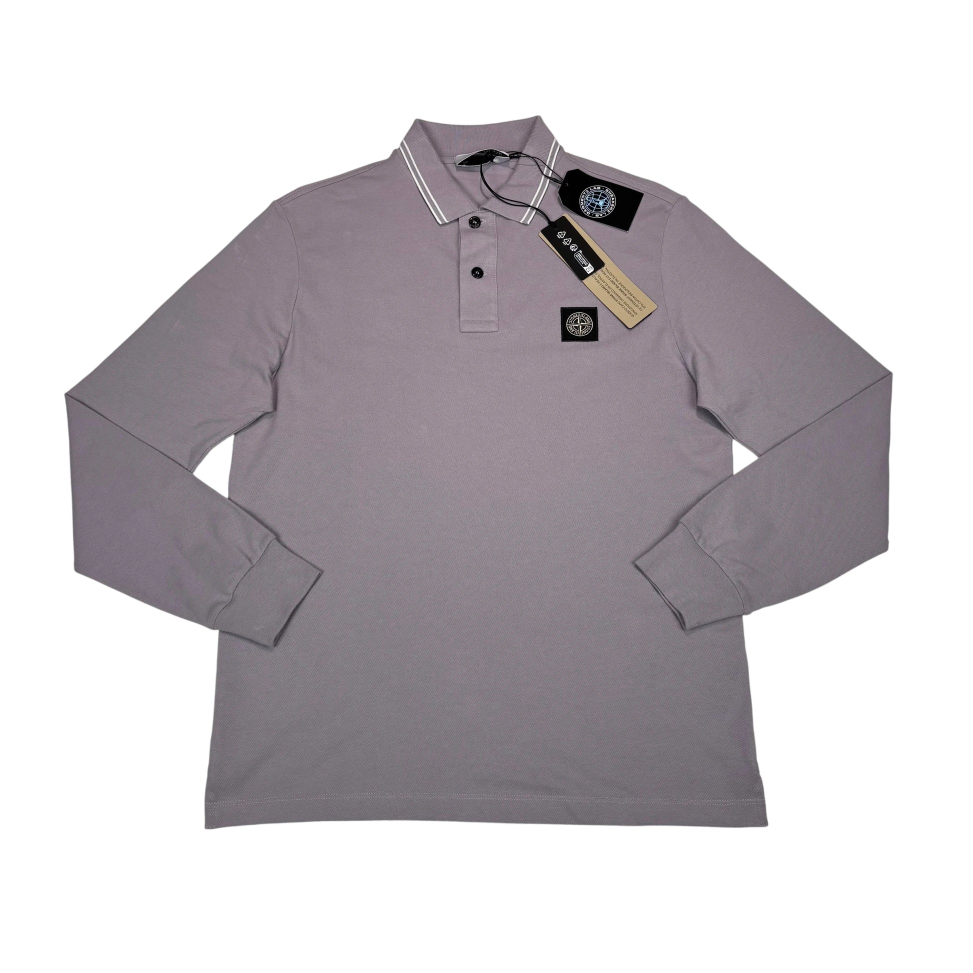 Stone Island Purple Long-sleeve Polo Shirt