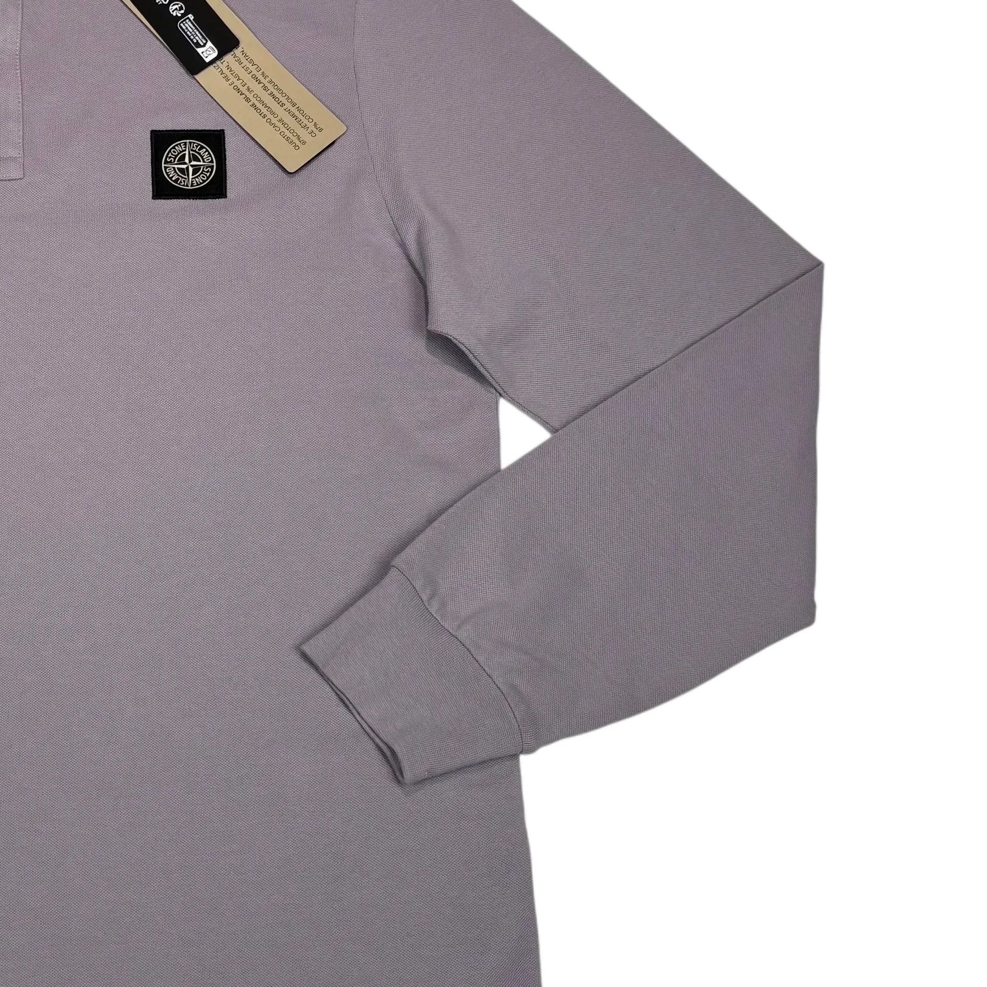 Stone Island Purple Long-sleeve Polo Shirt