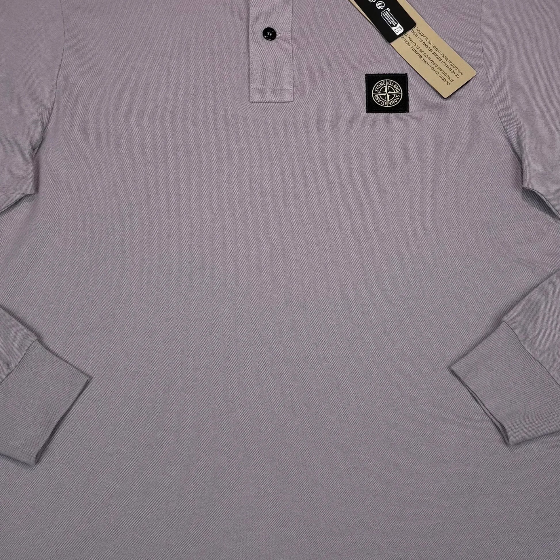 Stone Island Purple Long-sleeve Polo Shirt