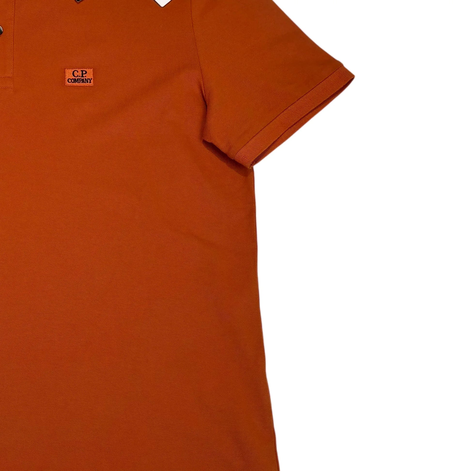 C.p. Company Orange Box Logo Polo Shirt