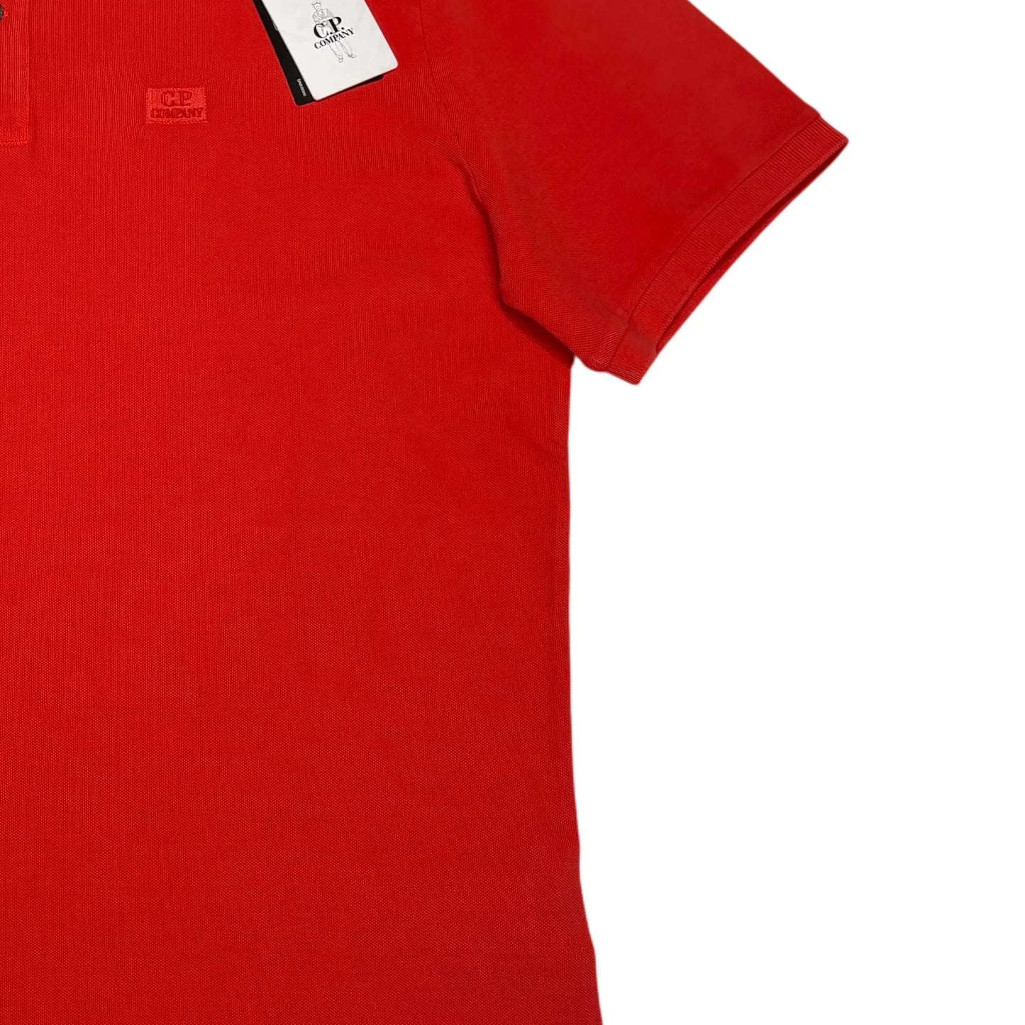 Cp Company Red Box Logo Polo Shirt