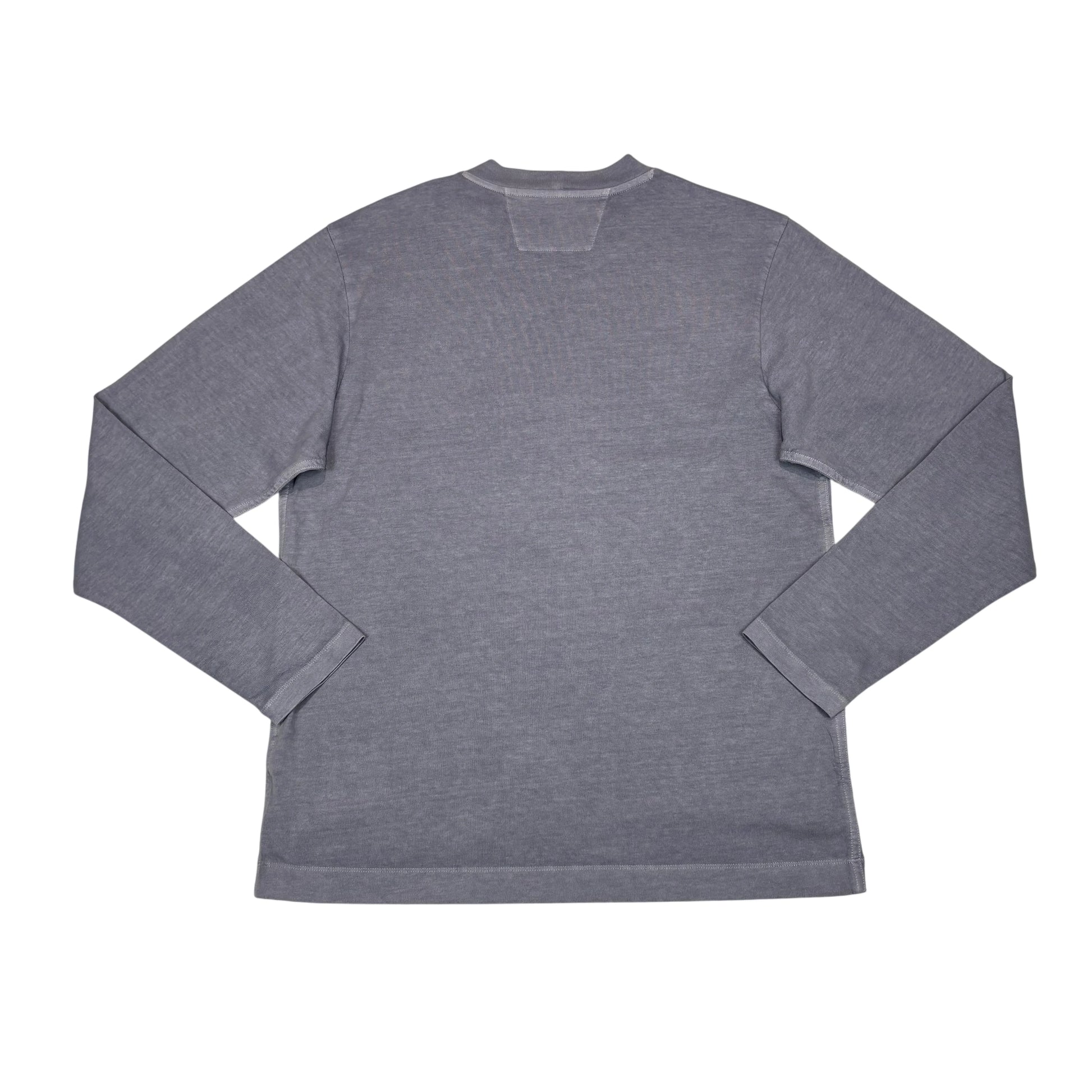 C.p. Company Gray Long Sleeve Raised Logo Spell Out T-shirt