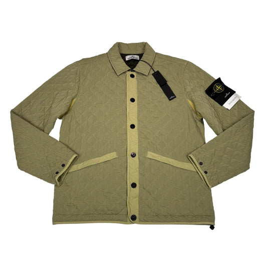 Stone Island Green Padded Overshirt jacket
