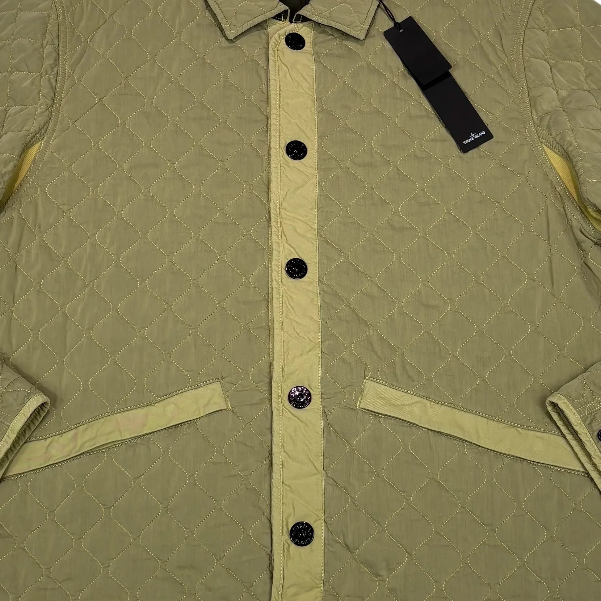 Stone Island Green Padded Overshirt jacket