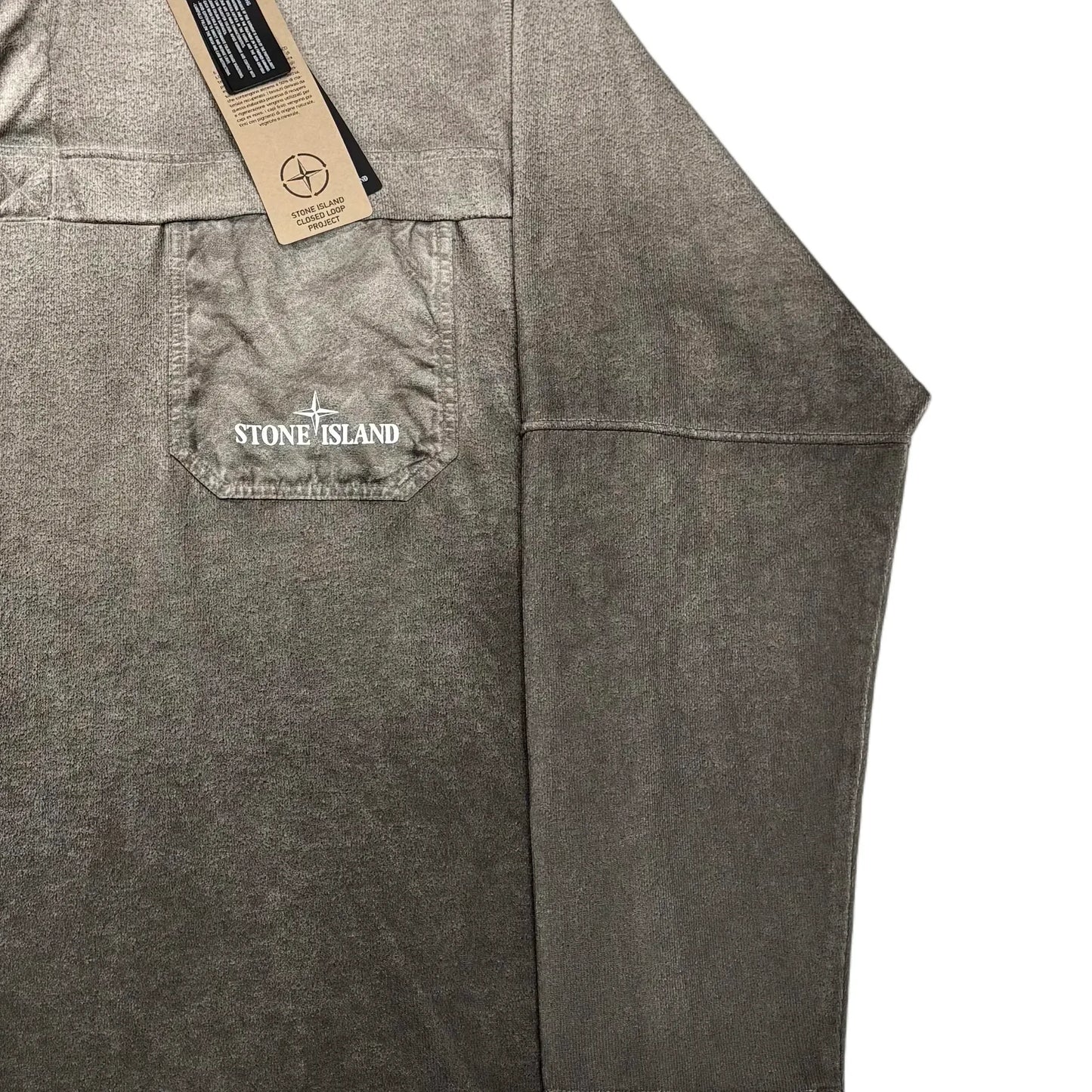 Stone Island Gray Long Sleeve Polo