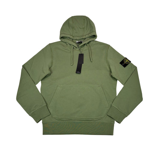 Stone Island Green Compass Patch Cotton Hoodie