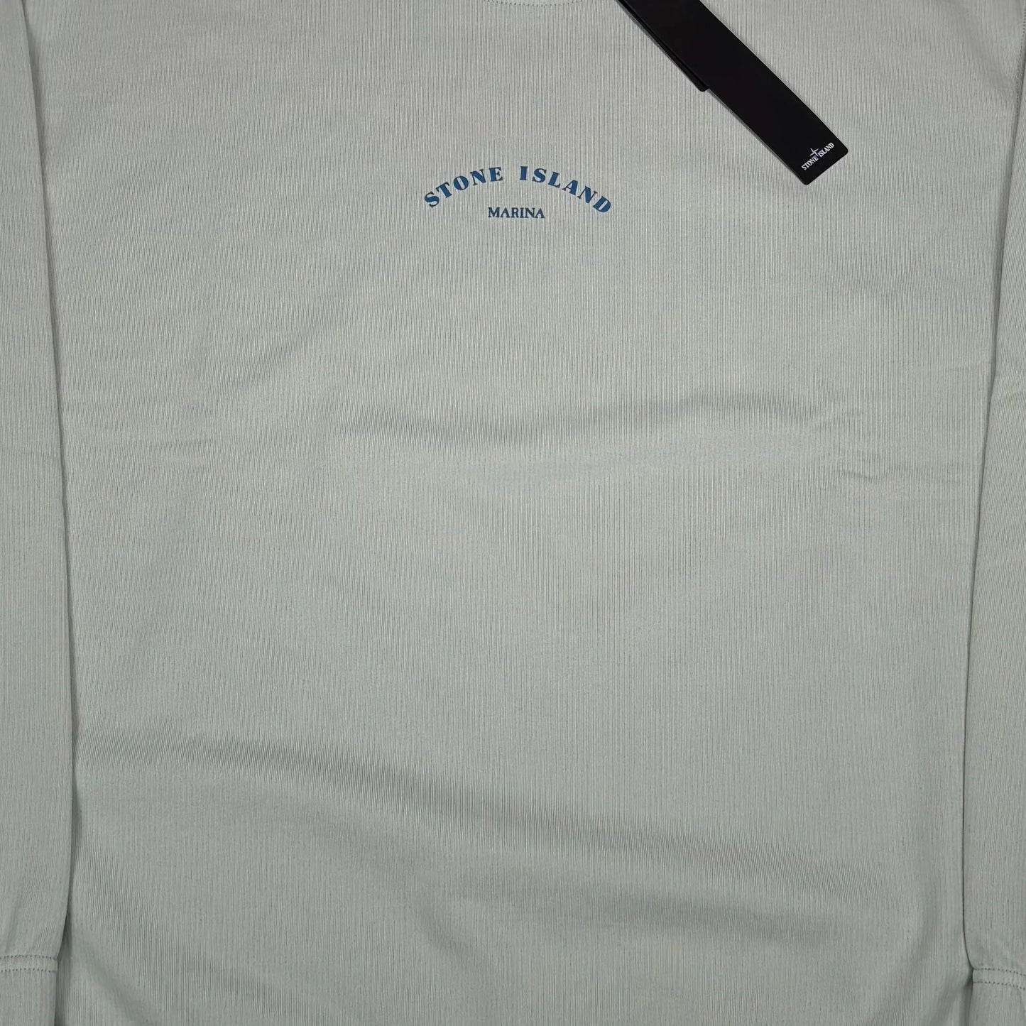 Stone Island Green Marina Logo Spell Out Crewneck Jumper