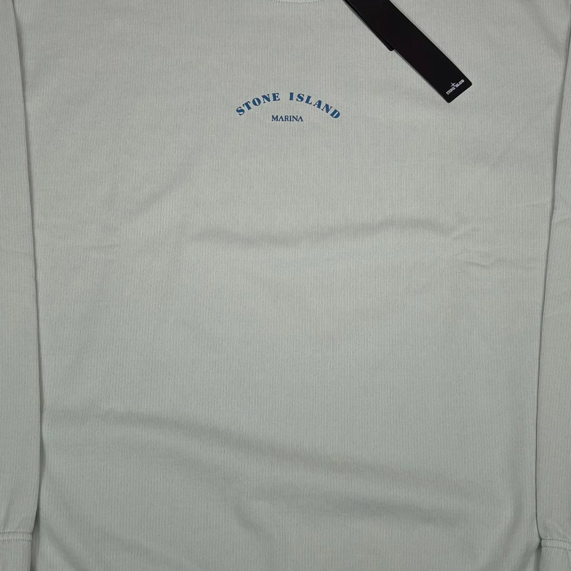 Stone Island Green Marina Logo Spell Out Crewneck Jumper