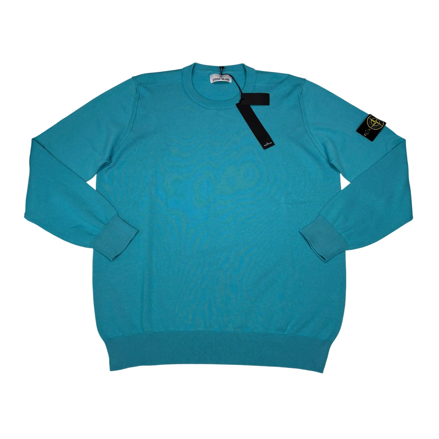 Stone Island Blue Compass Patch Crewneck Sweater