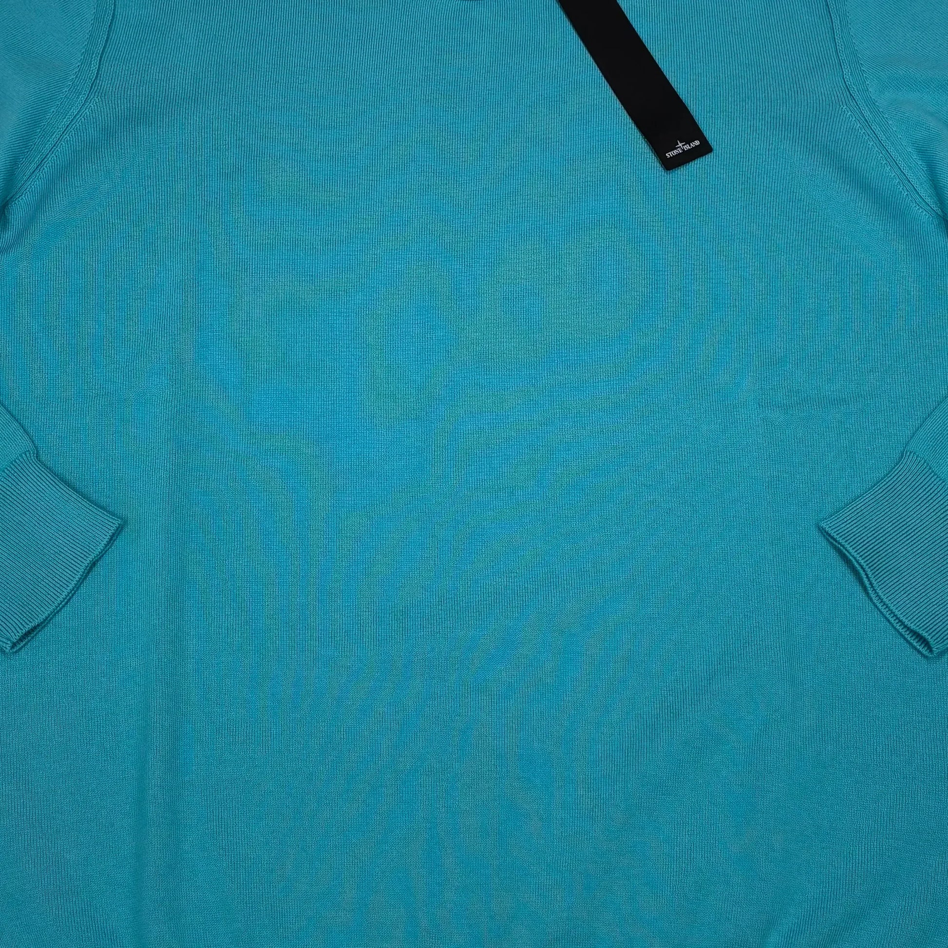 Stone Island Blue Compass Patch Crewneck Sweater