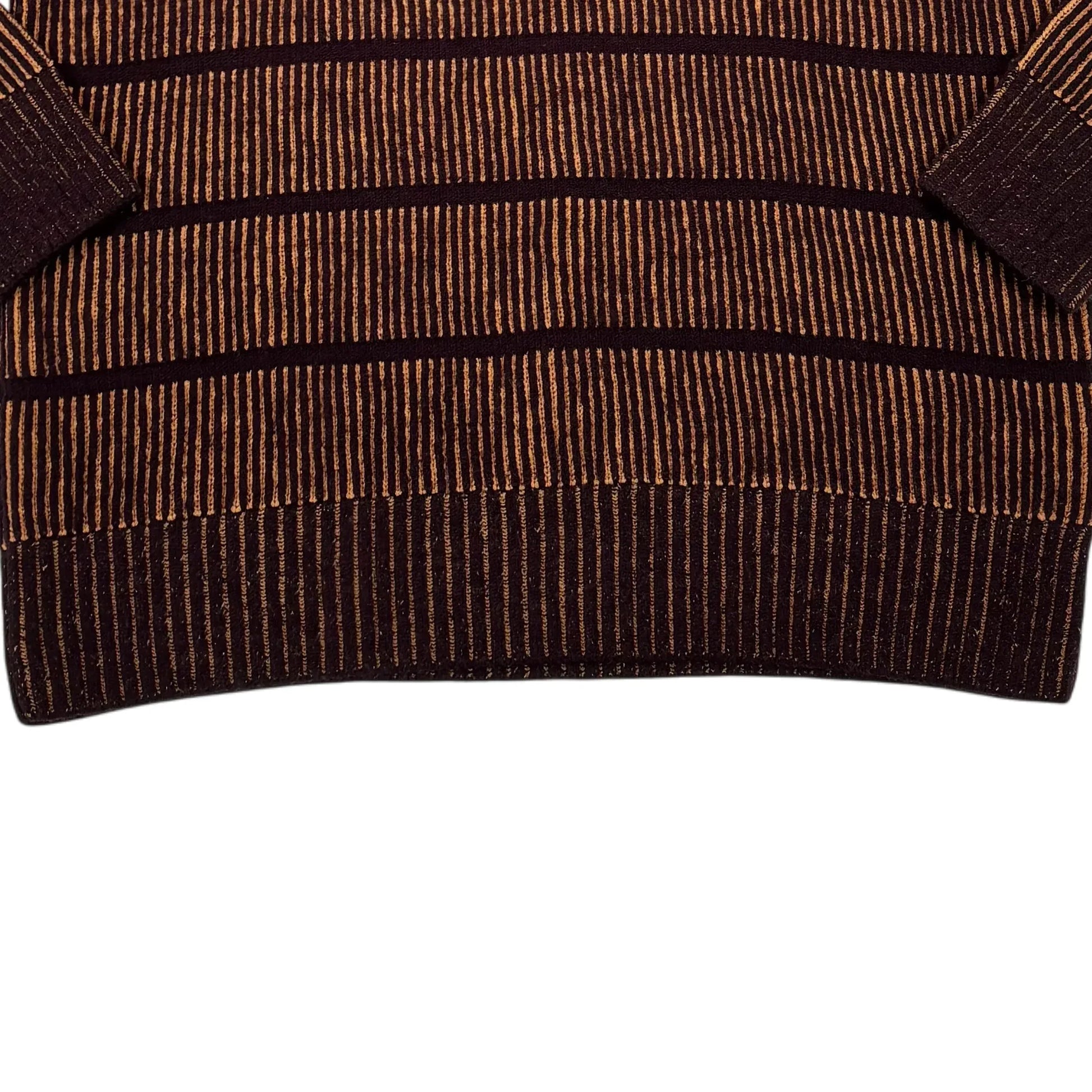 Stone Island Brown Woolen Knitt Compass Patch Sweater