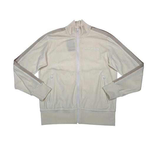 Palm Angels White Fleece Material Jacket
