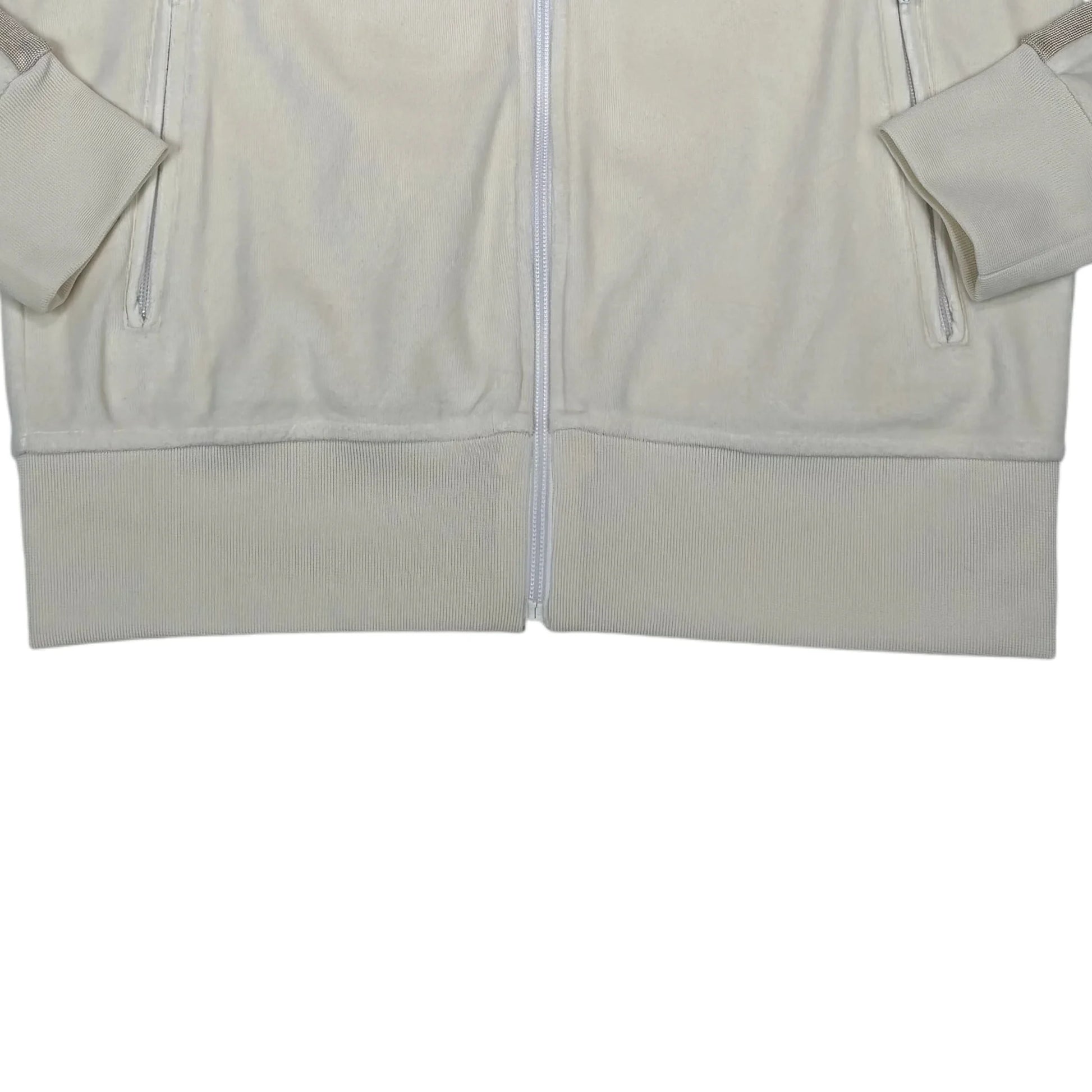 Palm Angels White Fleece Material Jacket