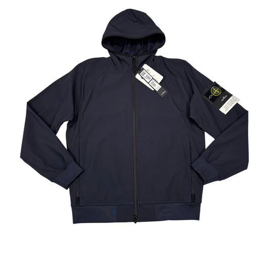 Stone Island Navy Soft Shell E.Dye Hooded Jacket
