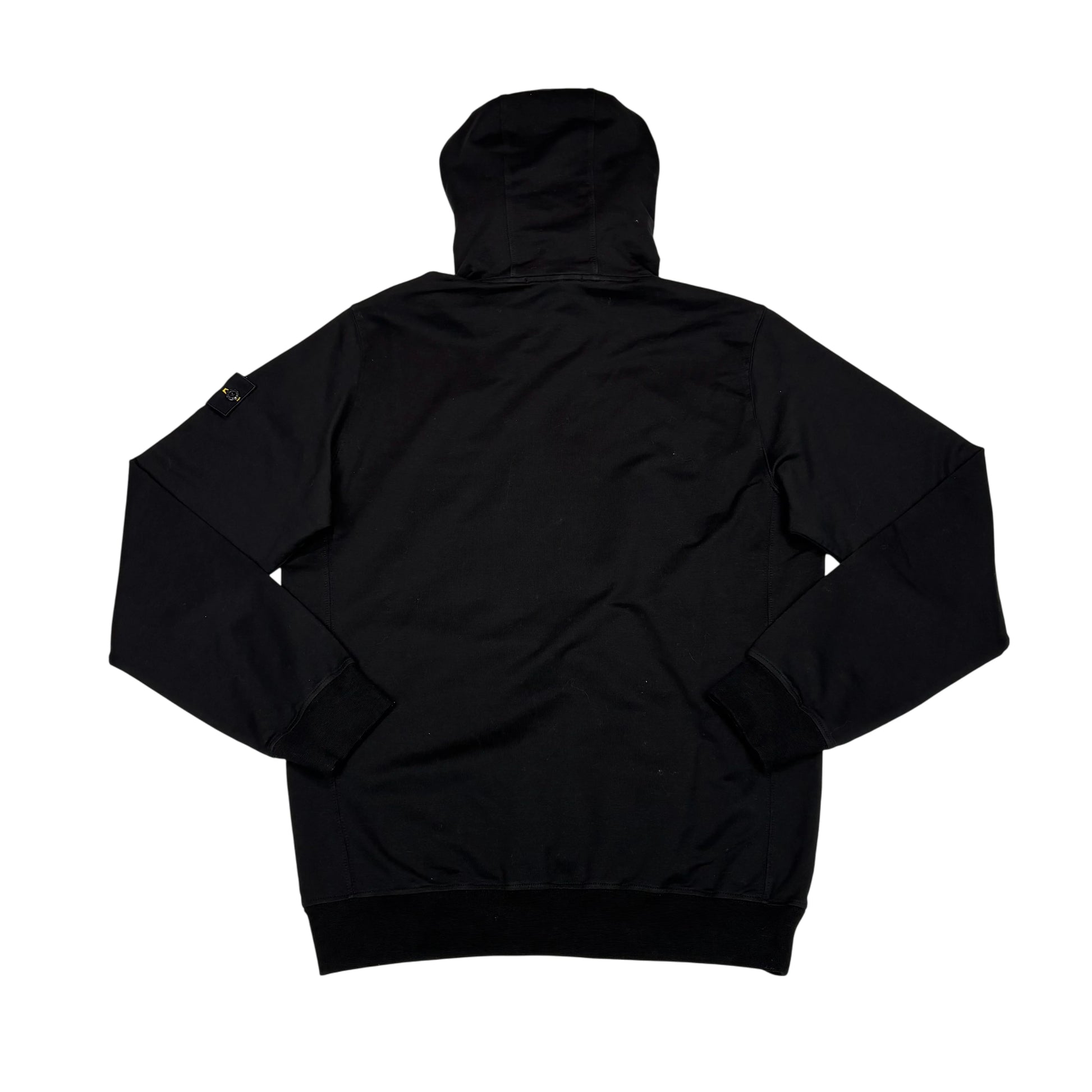 Stone Island Black Hood Design Compass Patch Hoodie