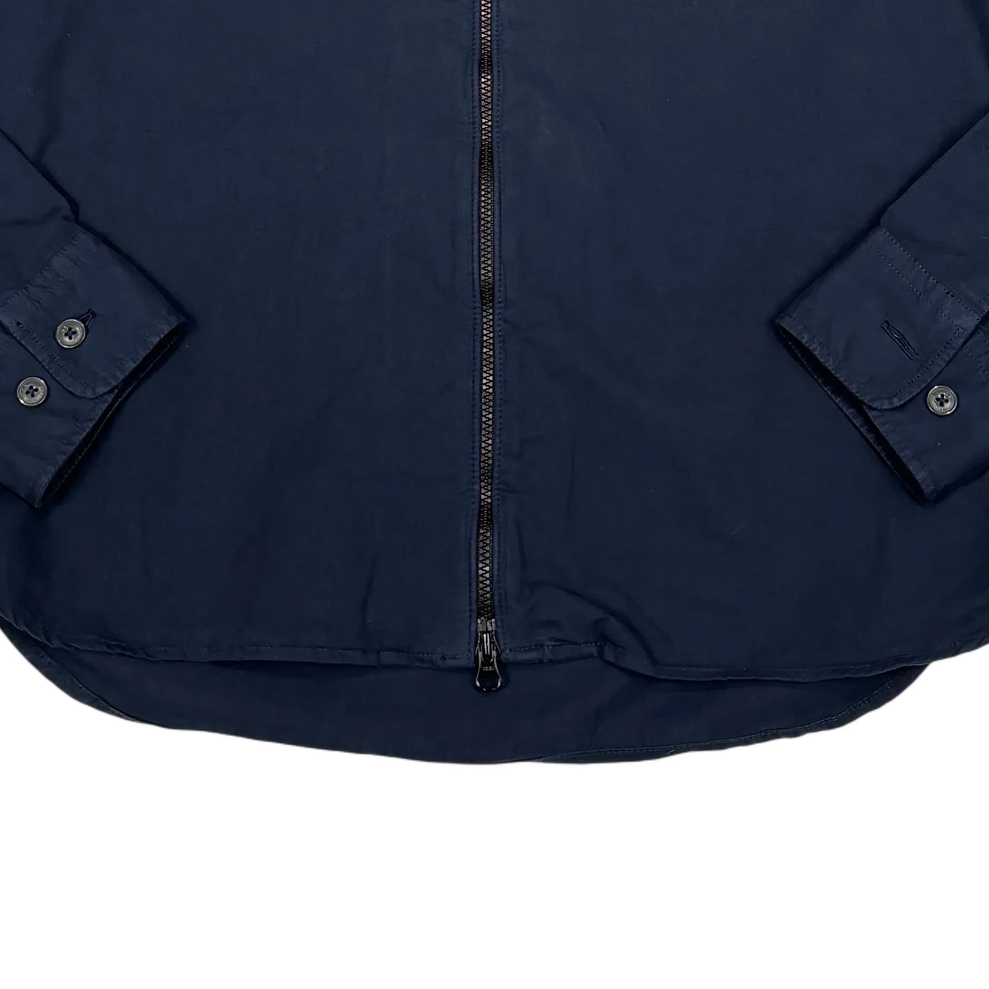 C.p. Company Navy Zip Up Collared OverShirt Jacket