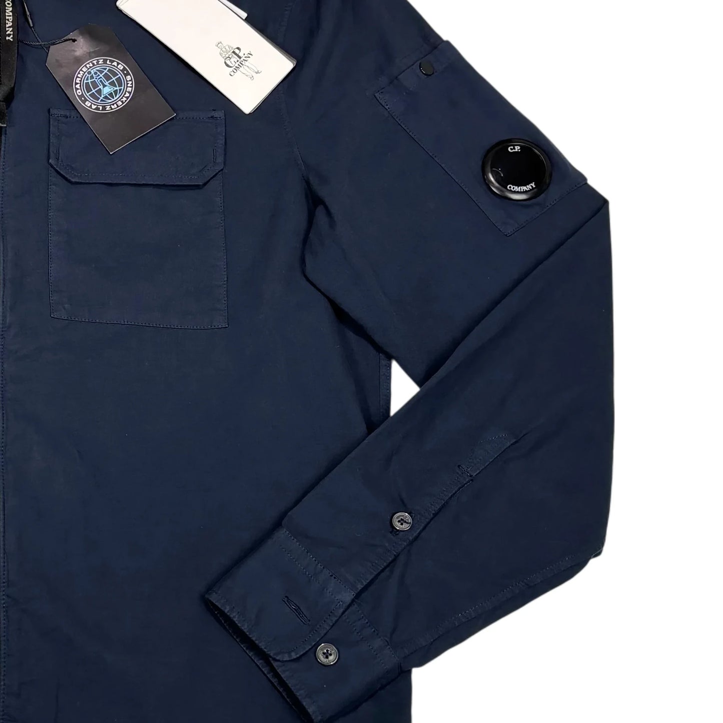 C.p. Company Navy Zip Up Collared OverShirt Jacket