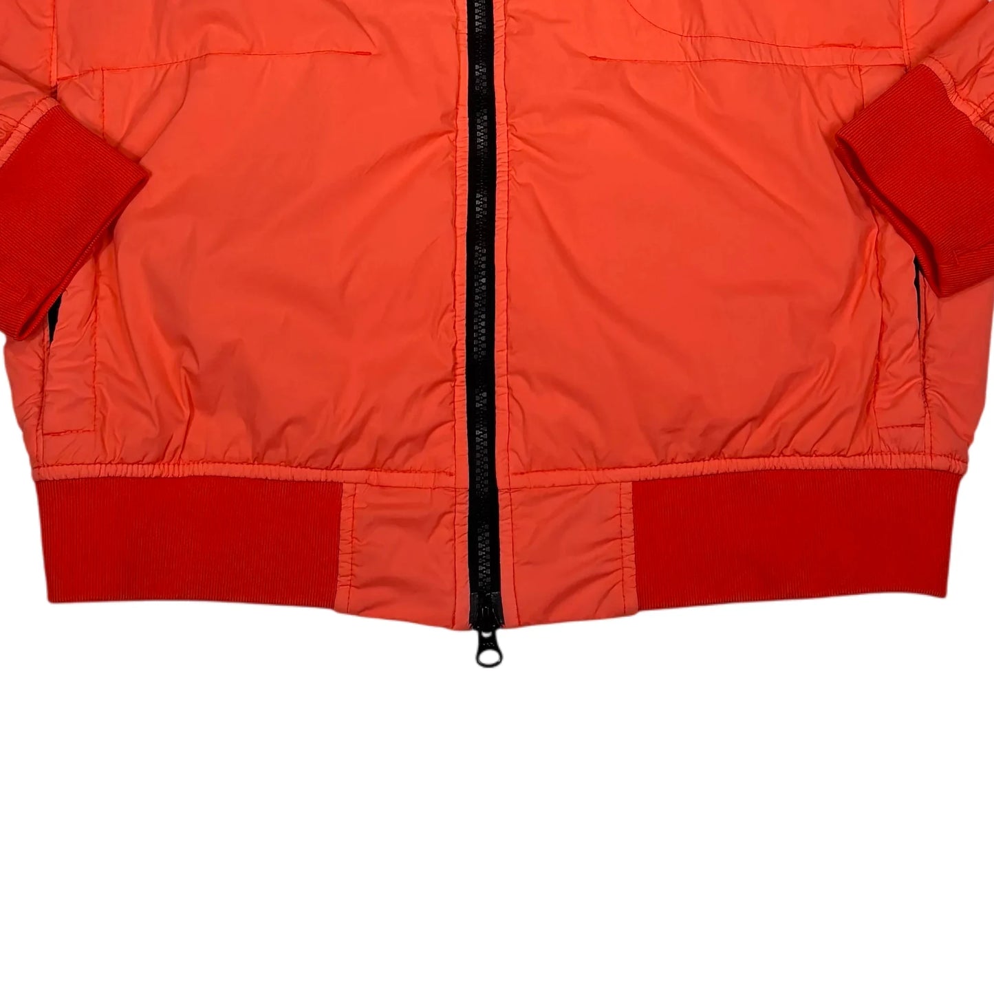 Stone Island Orange Compass Patch Skin Touch Bomber Jacket