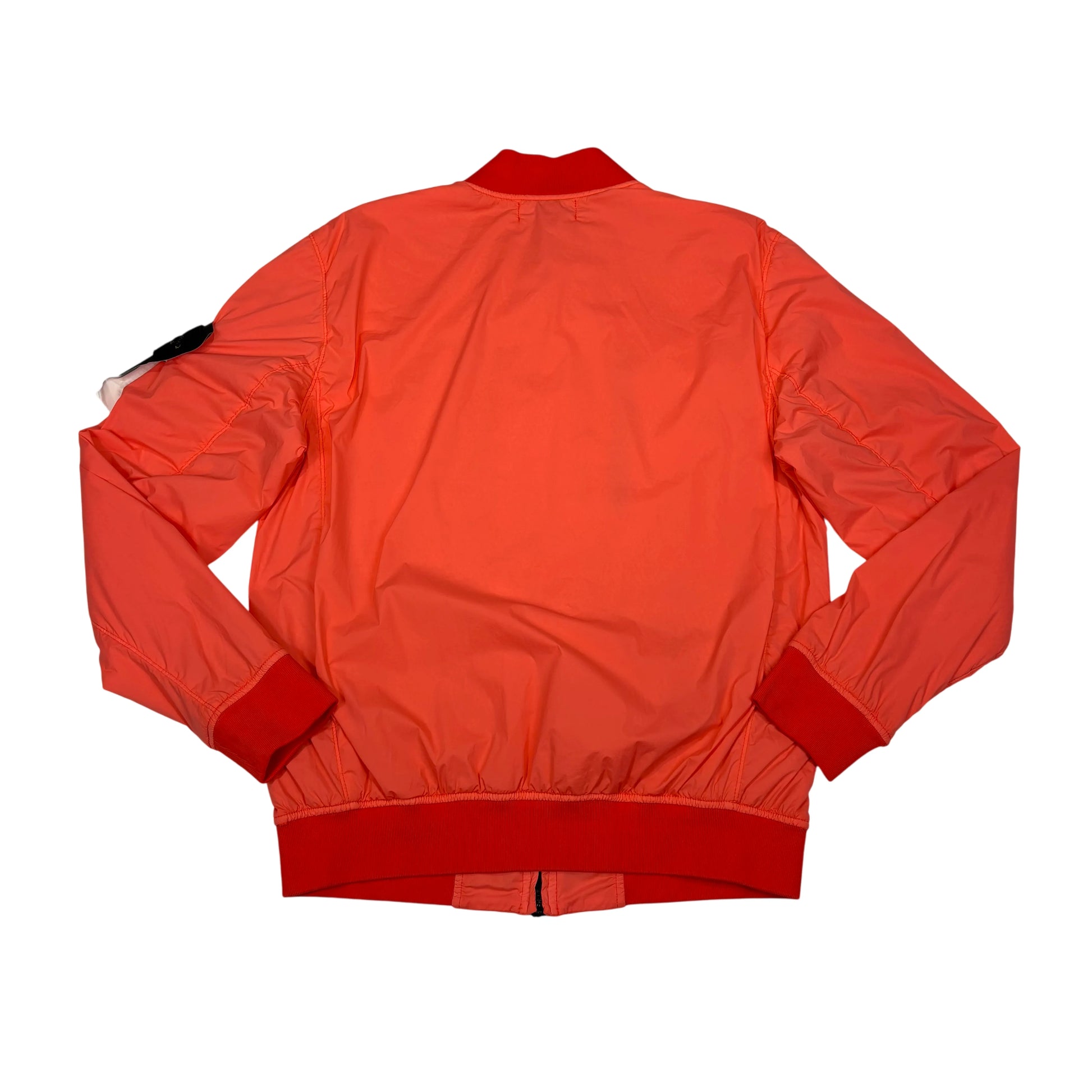 Stone Island Orange Compass Patch Skin Touch Bomber Jacket