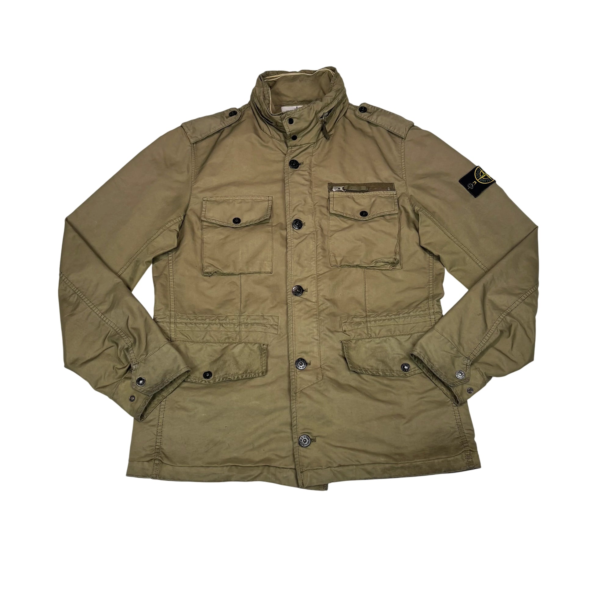 Stone Island Brown Pocket Detail Compass Patch Field Jacket