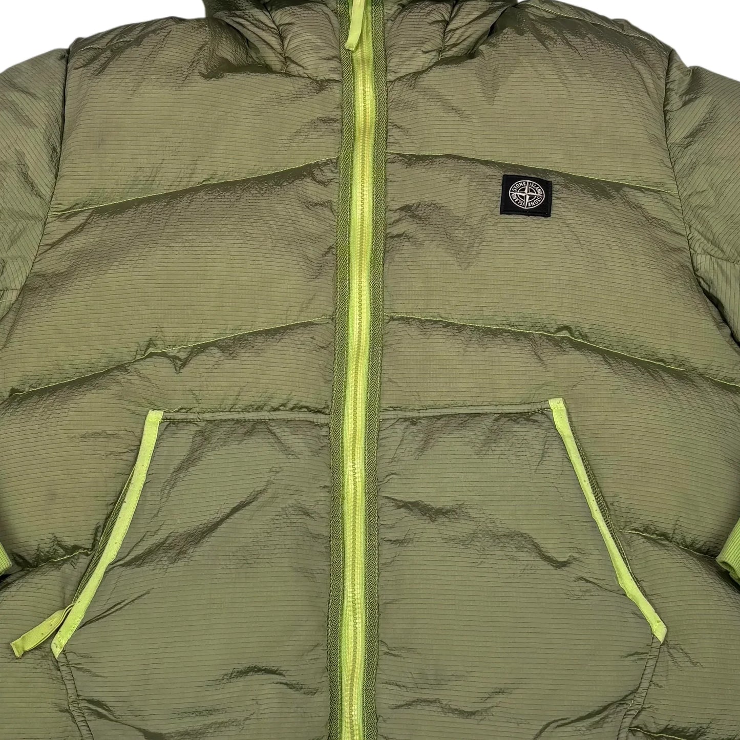 Stone Island Green Patch Logo Puffer Jacket
