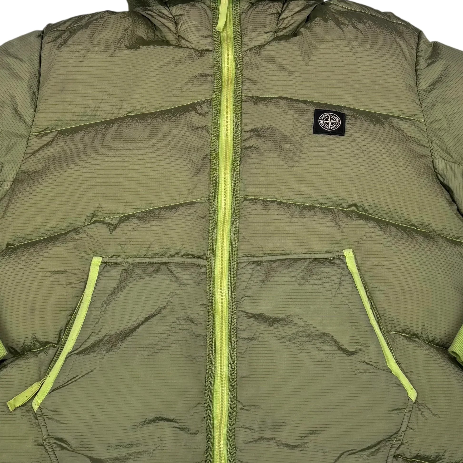 Stone Island Green Patch Logo Puffer Jacket
