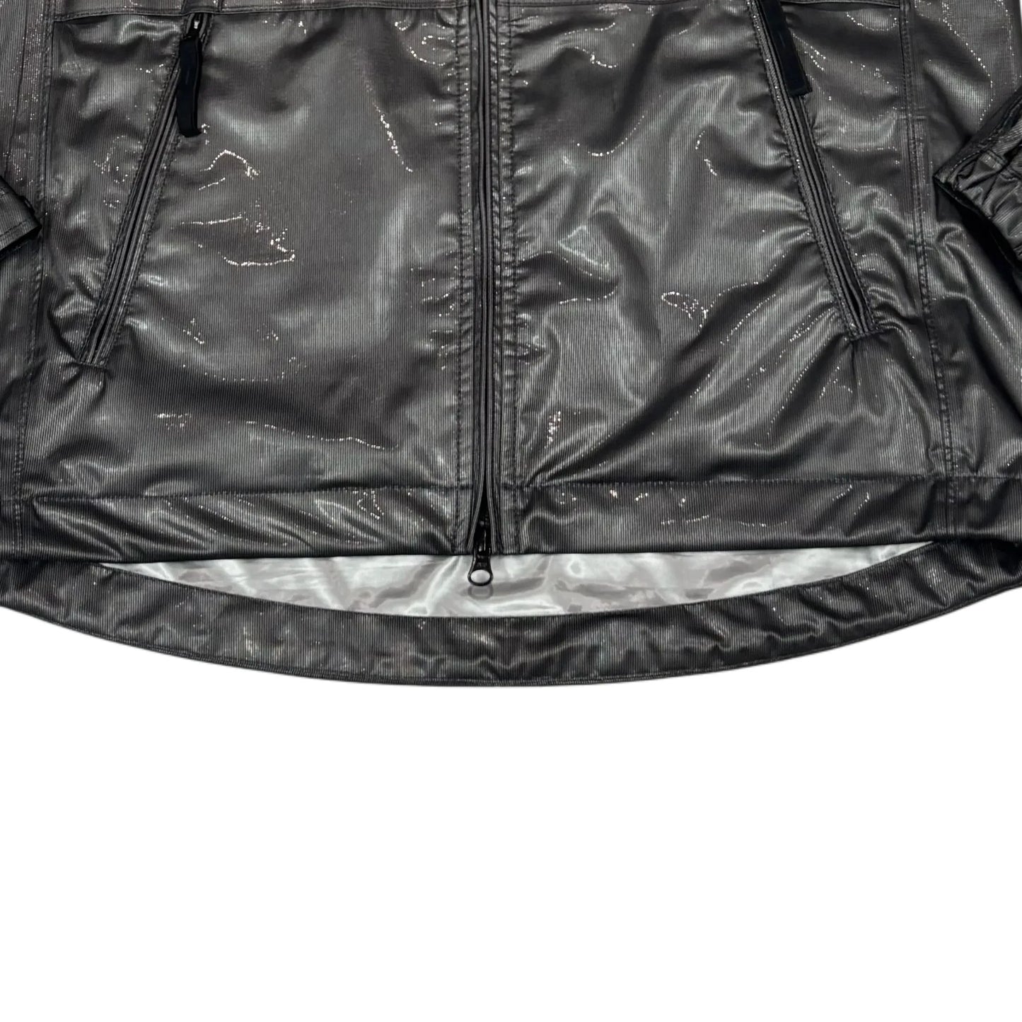 Stone Island Black Metallic Run Proof Nylon Jacket