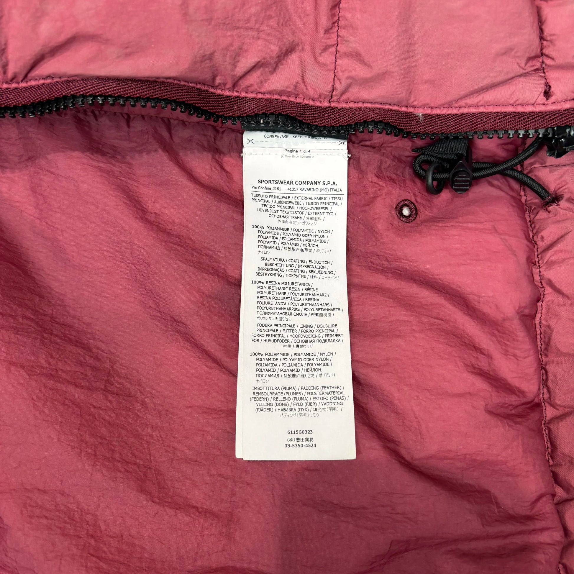 Stone Island Pink Shoulder Badge Gilet