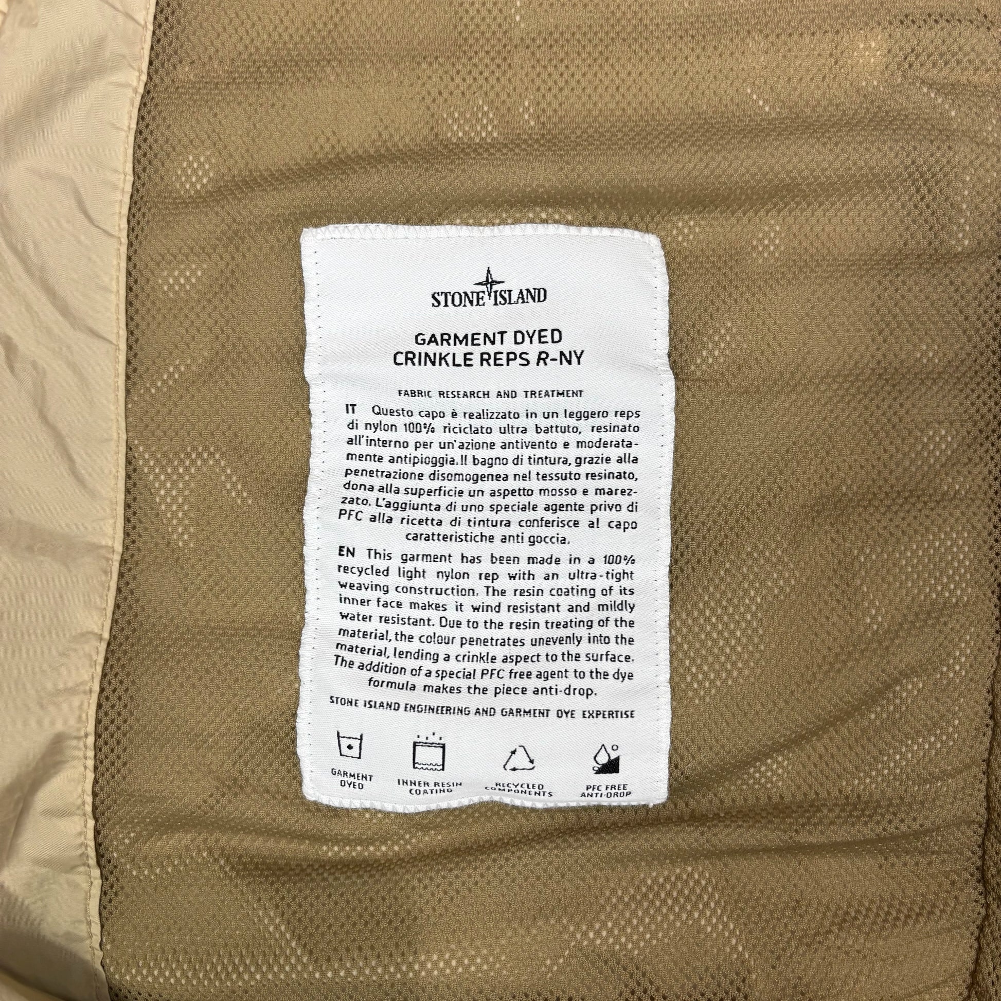 Stone Island Beige Windbreaker Jacket