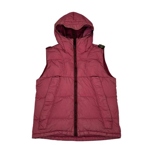 Stone Island Pink Shoulder Badge Gilet