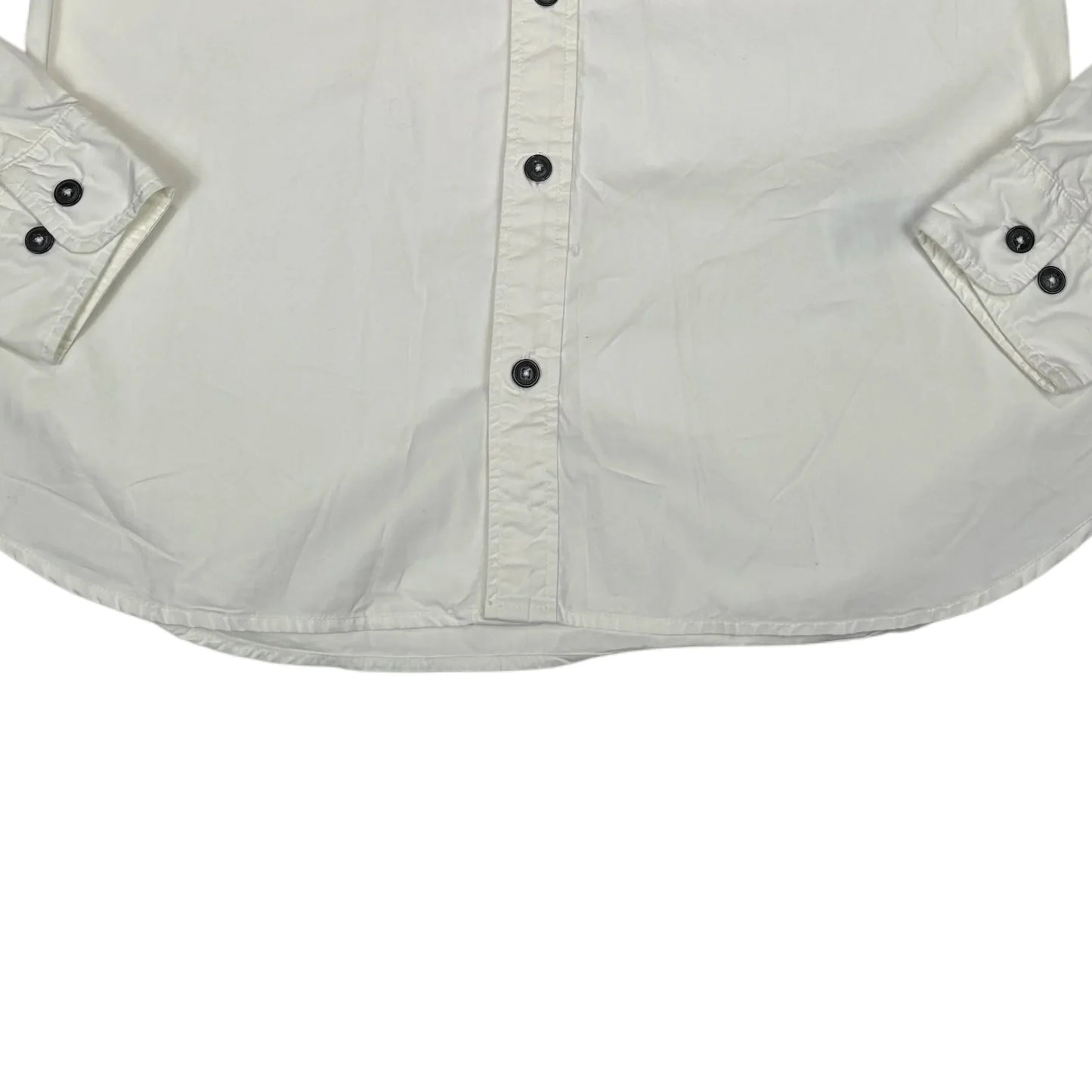 C.p. Company White Single Goggle Overshirt