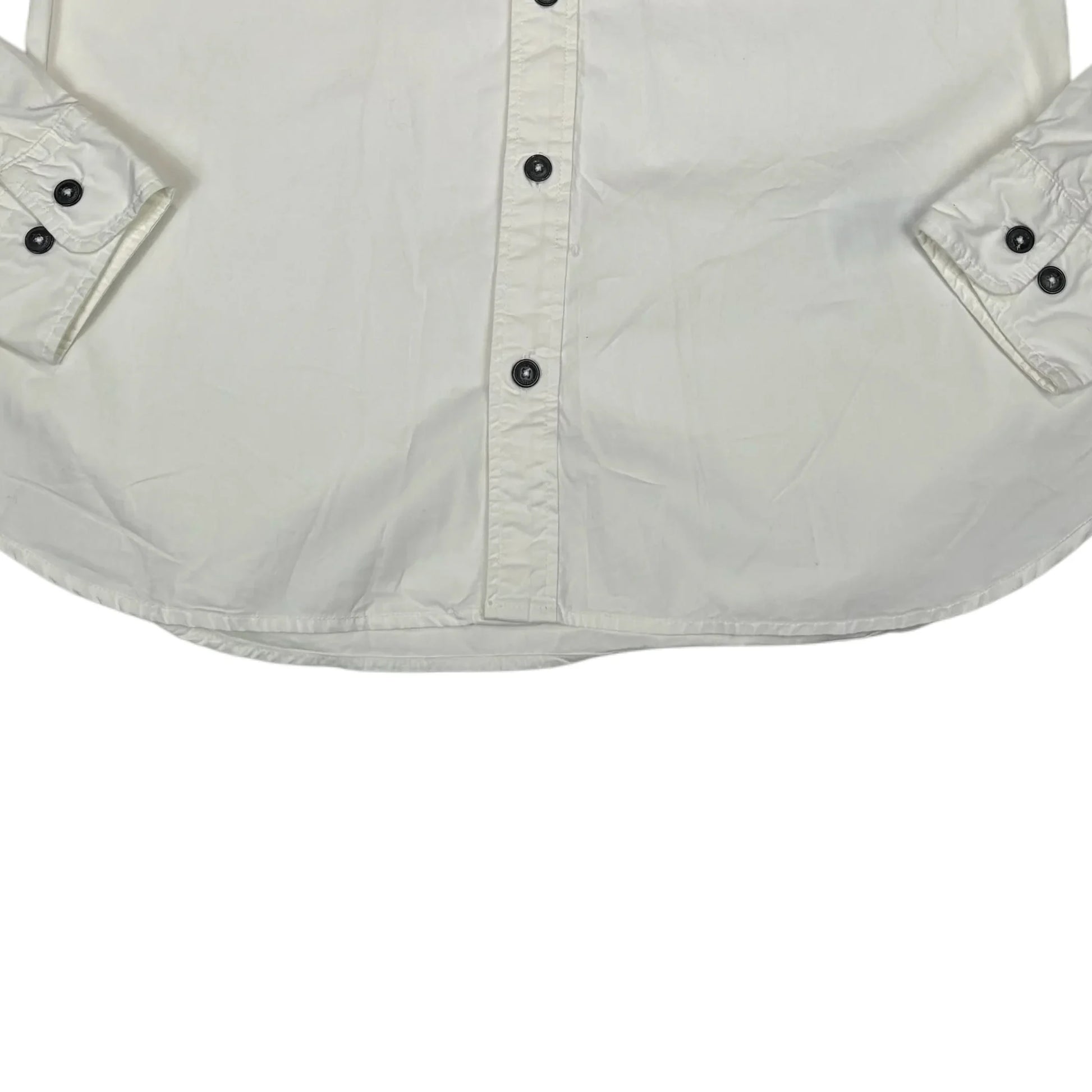 C.p. Company White Single Goggle Overshirt