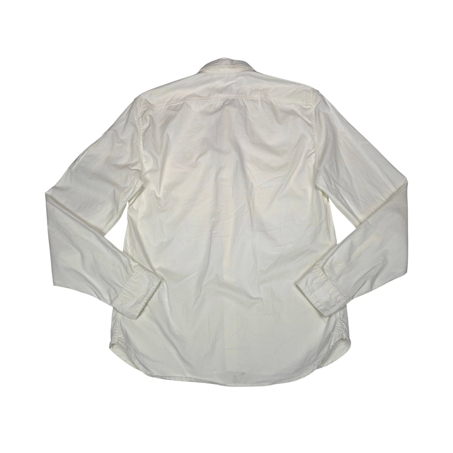C.p. Company White Single Goggle Overshirt