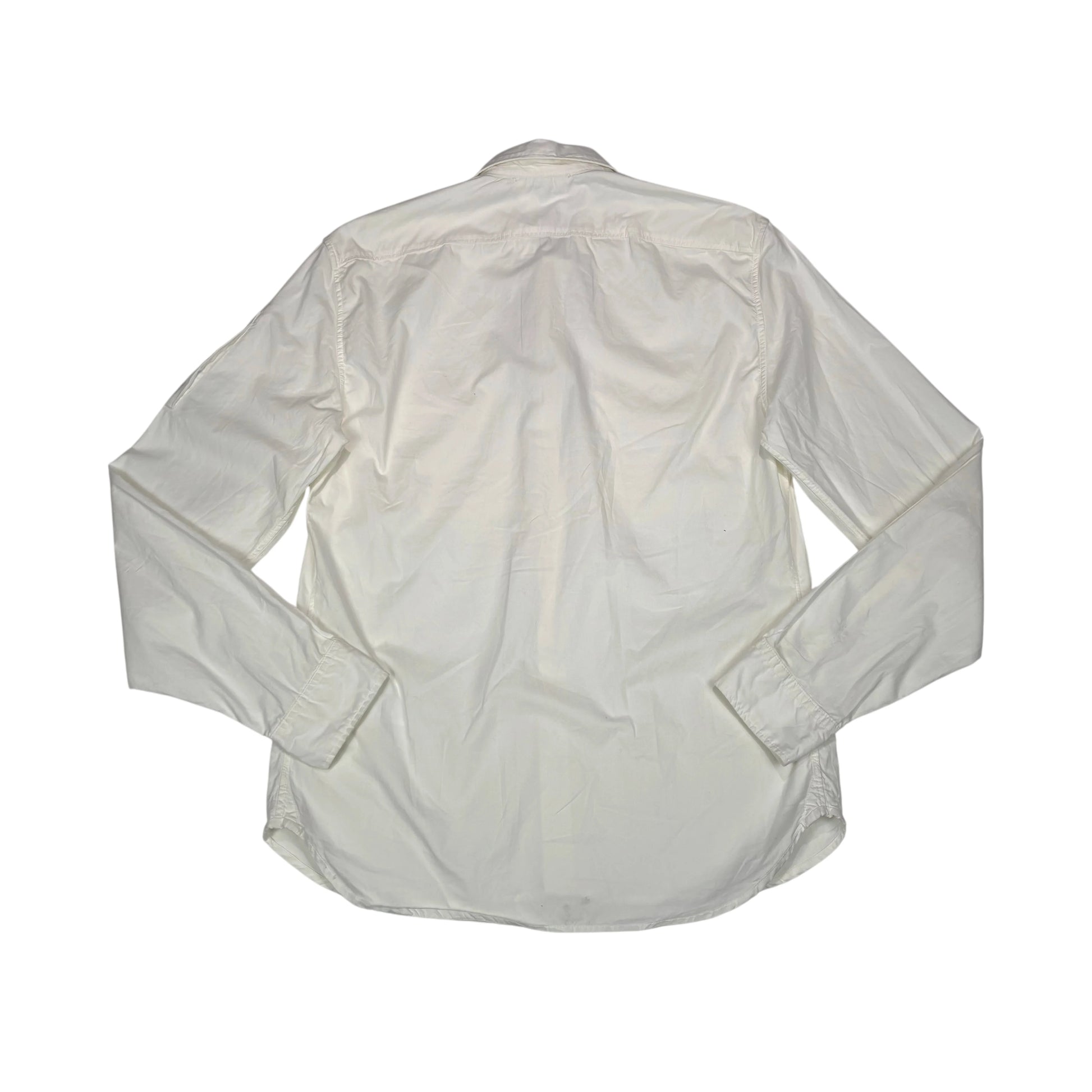 C.p. Company White Single Goggle Overshirt